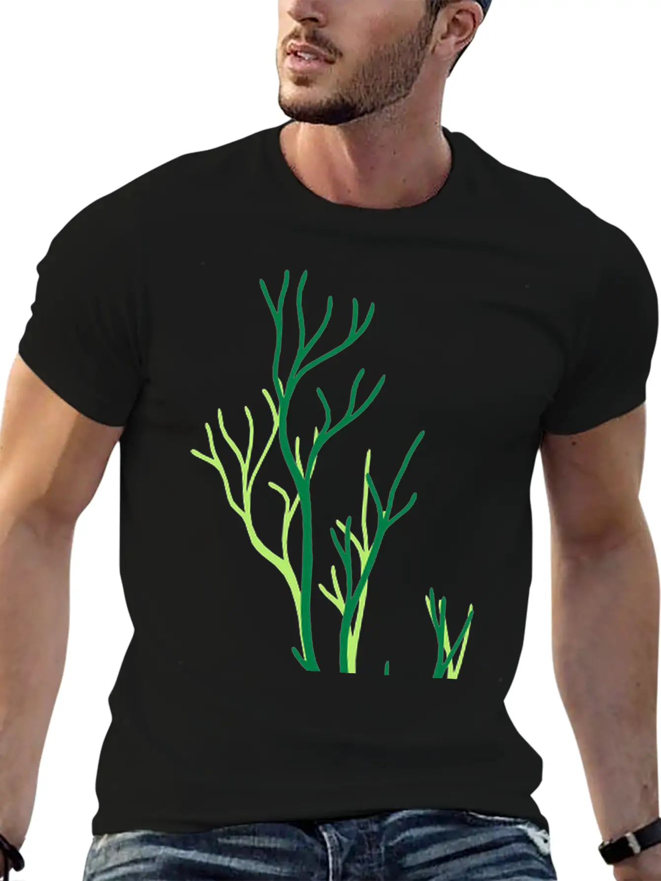 Algae Underwater Coral Tree Branches Plant Grass T Comfortable Minimalist Graphic Tee – Summer Style Essential