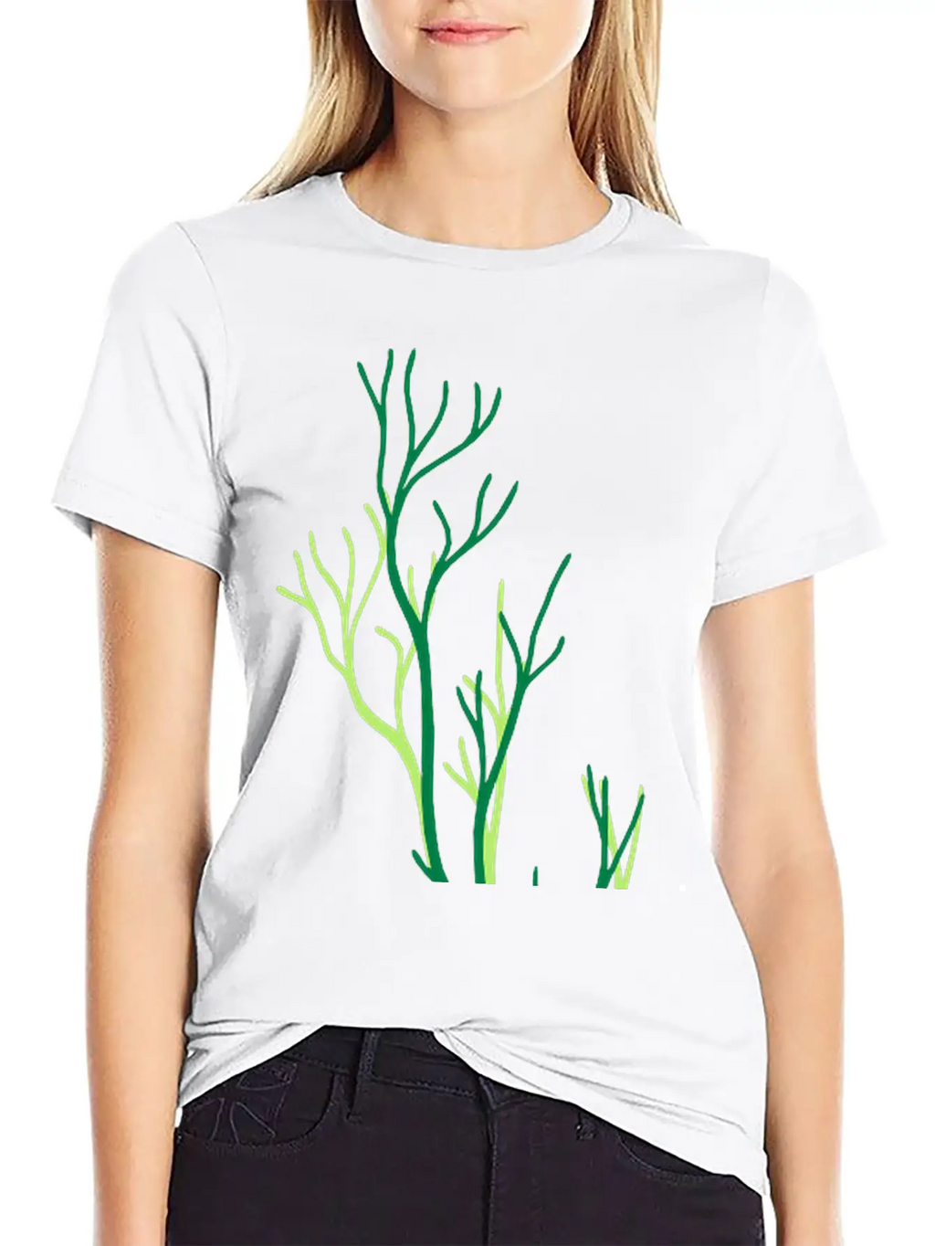 Algae Underwater Coral Tree Branches Plant Grass T Comfortable Minimalist Graphic Tee – Summer Style Essential