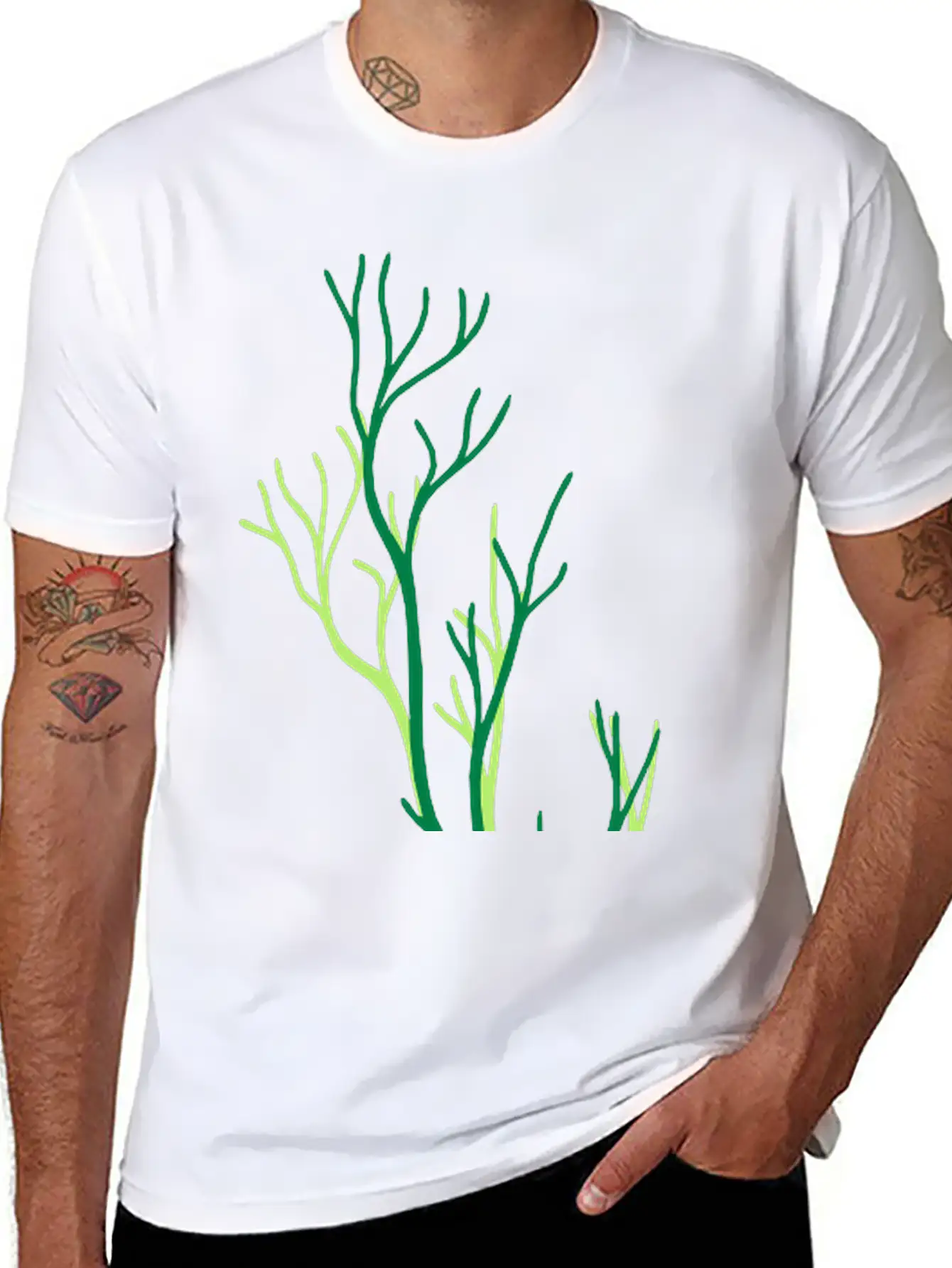 Algae Underwater Coral Tree Branches Plant Grass T Comfortable Minimalist Graphic Tee – Summer Style Essential