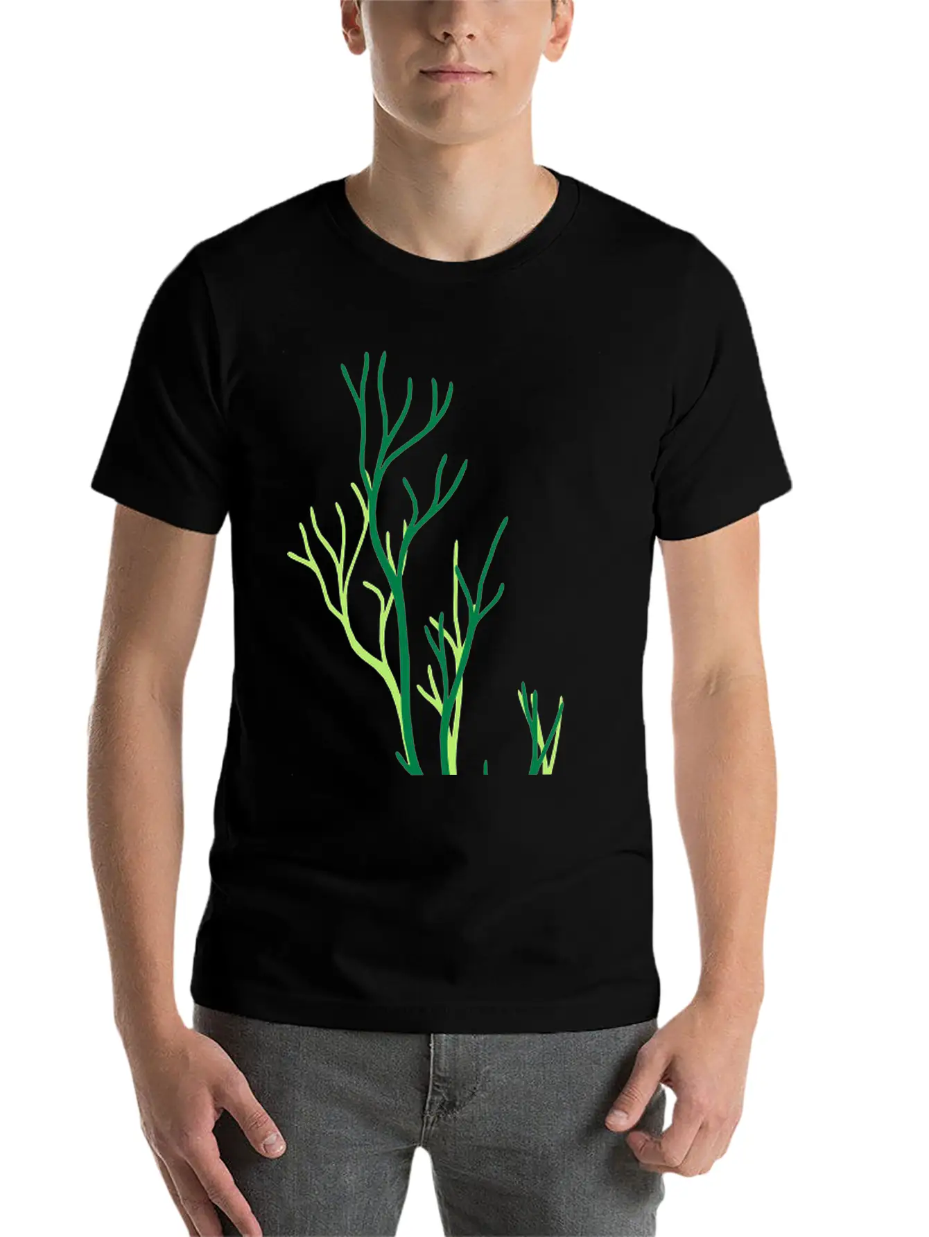 Algae Underwater Coral Tree Branches Plant Grass T Comfortable Minimalist Graphic Tee – Summer Style Essential