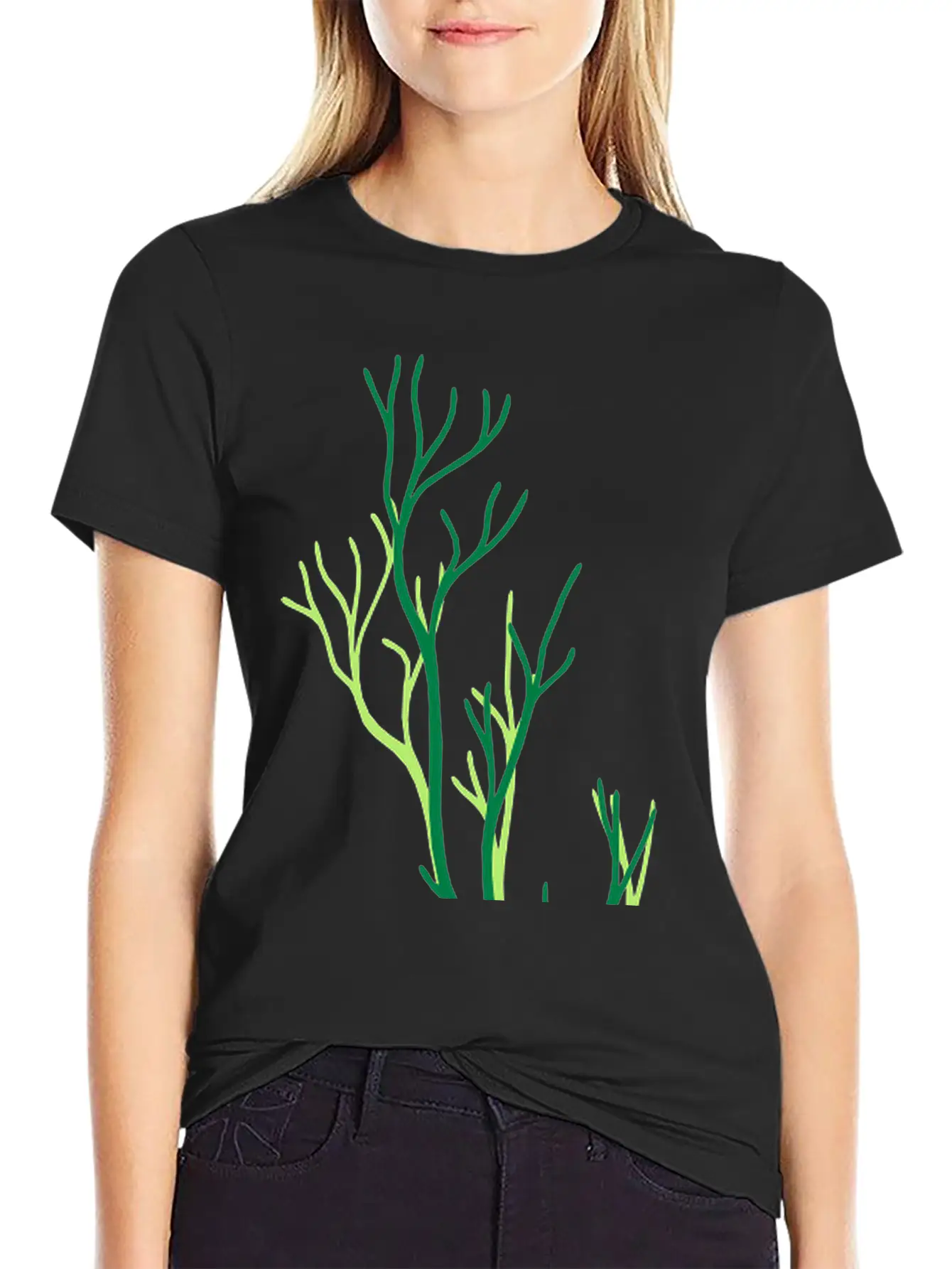 Algae Underwater Coral Tree Branches Plant Grass T Comfortable Minimalist Graphic Tee – Summer Style Essential