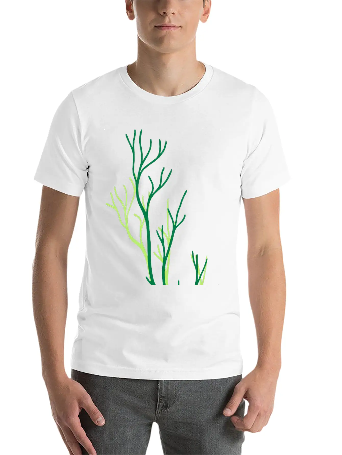Algae Underwater Coral Tree Branches Plant Grass T Comfortable Minimalist Graphic Tee – Summer Style Essential