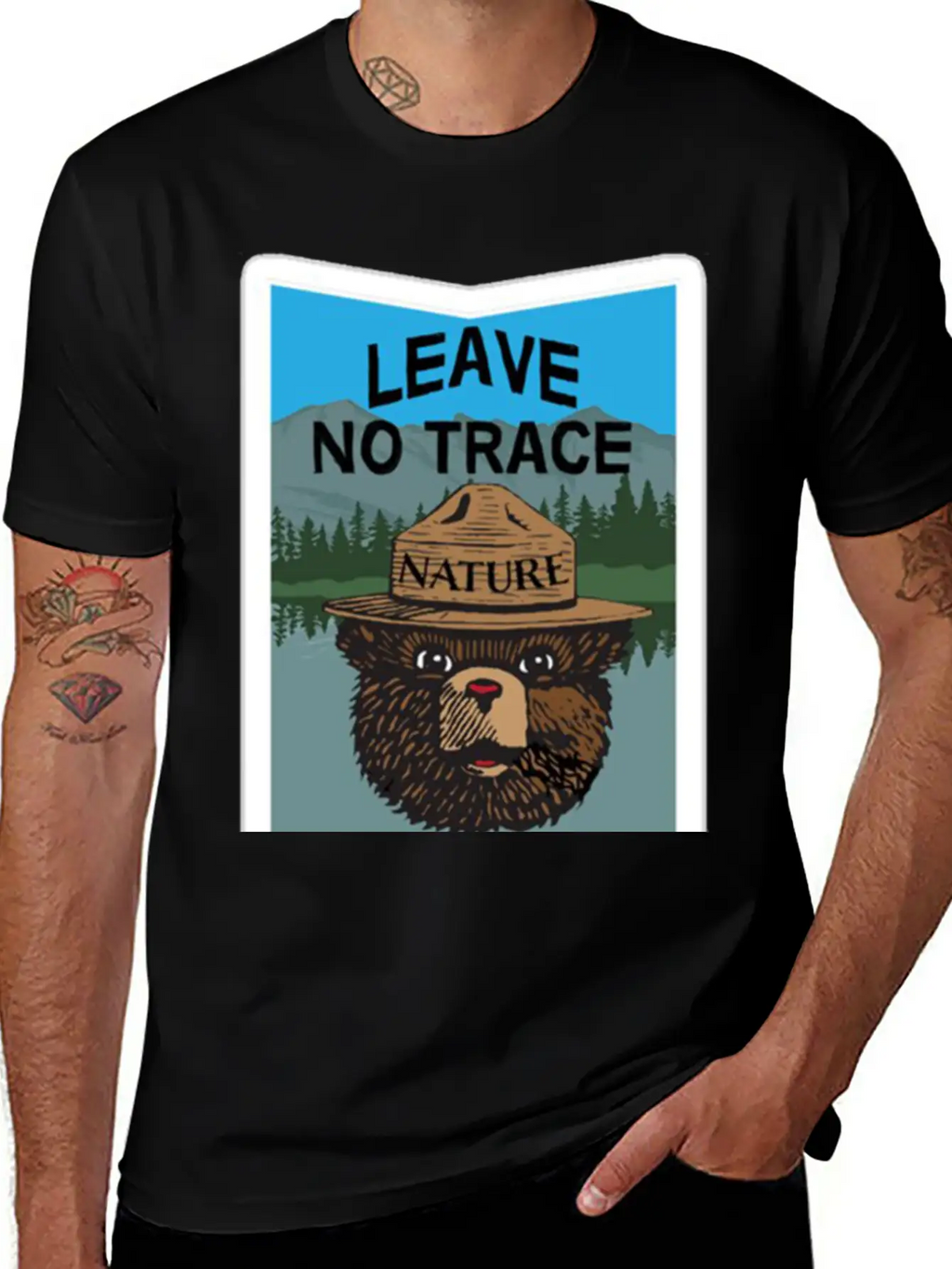 Algonquin Park In Ontario Leave No Trace Classic Crew Neck Graphic Tee – Everyday Minimal Look