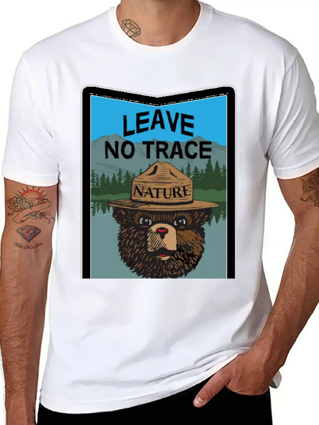 Algonquin Park In Ontario Leave No Trace Classic Crew Neck Graphic Tee – Everyday Minimal Look