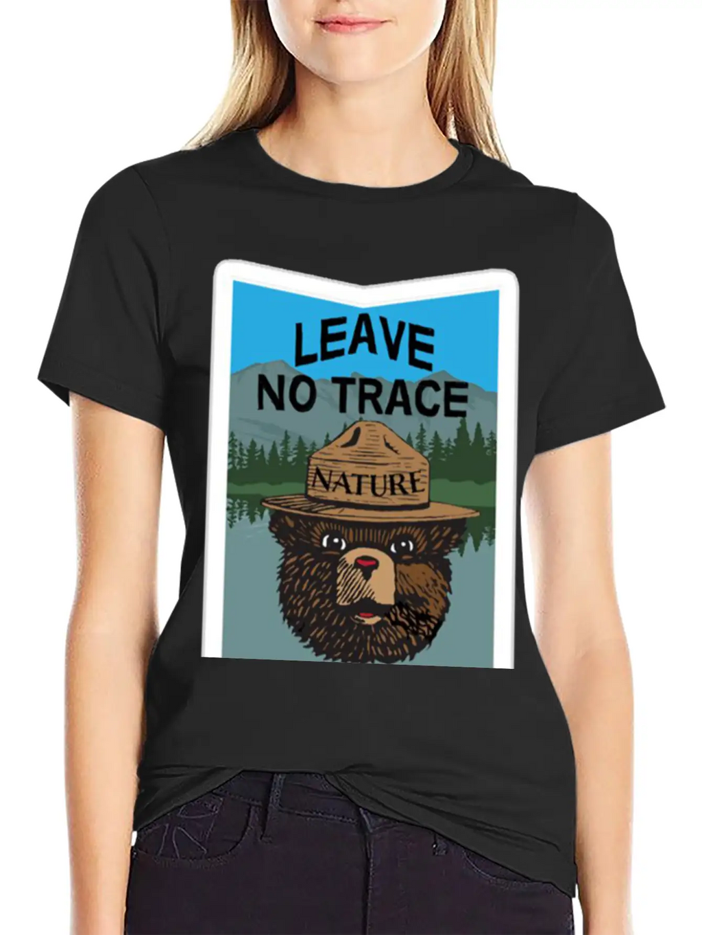 Algonquin Park In Ontario Leave No Trace Classic Crew Neck Graphic Tee – Everyday Minimal Look