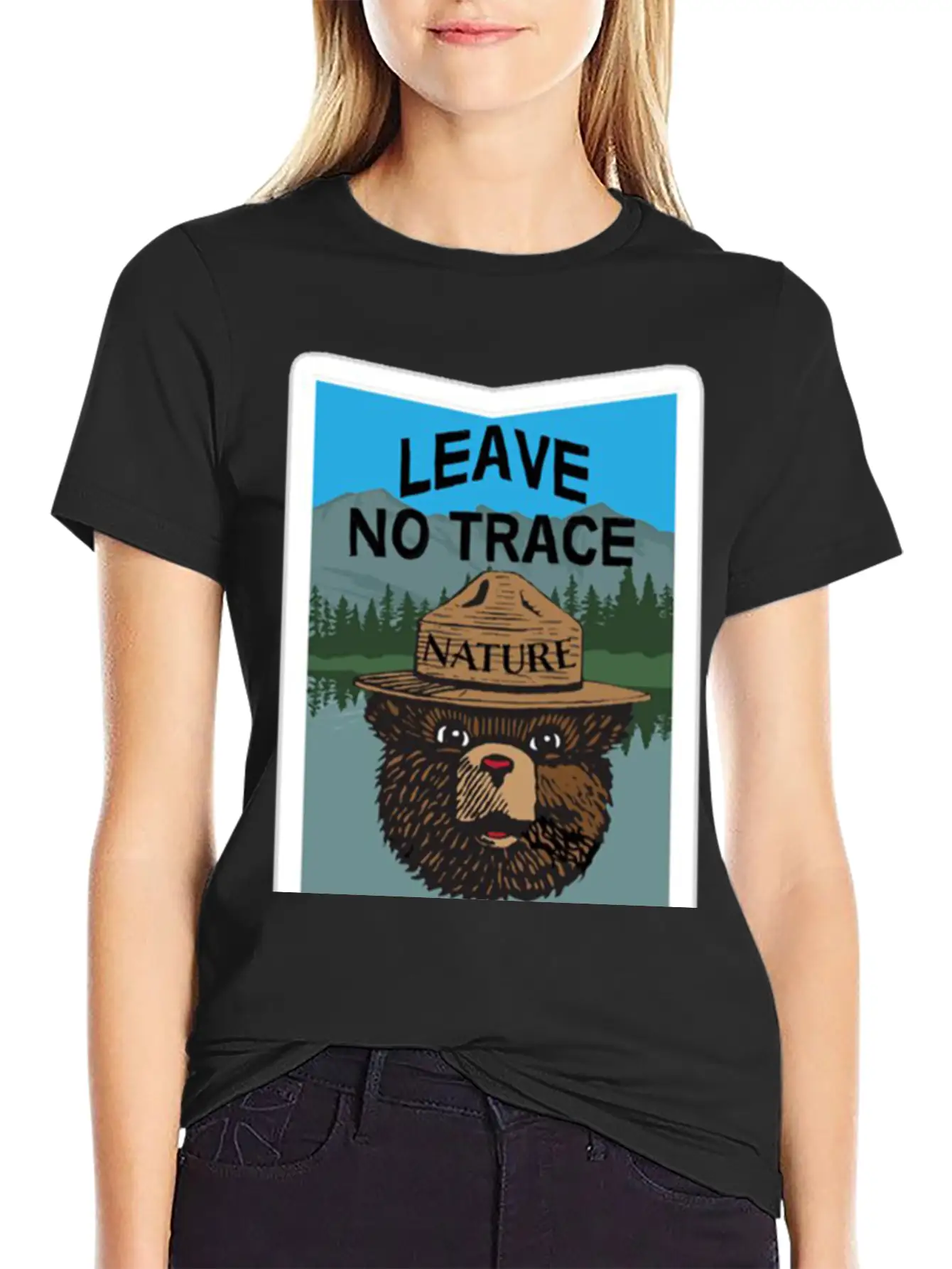 Algonquin Park In Ontario Leave No Trace Classic Crew Neck Graphic Tee – Everyday Minimal Look