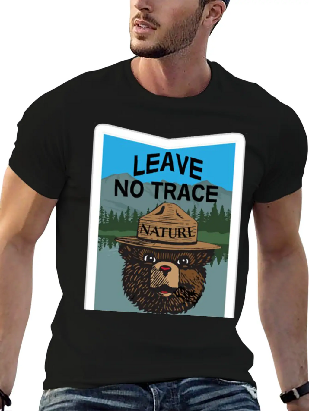 Algonquin Park In Ontario Leave No Trace Classic Crew Neck Graphic Tee – Everyday Minimal Look