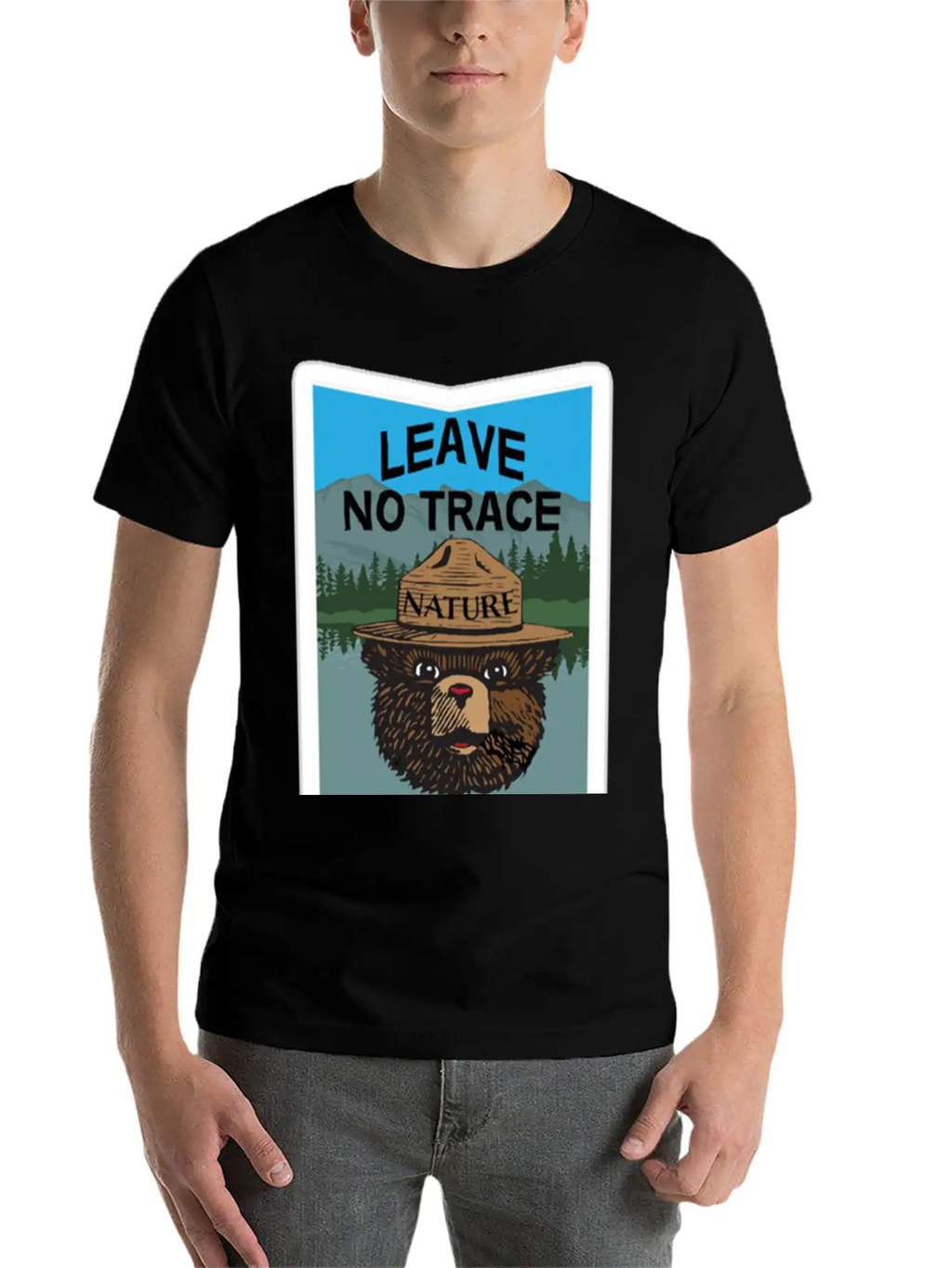 Algonquin Park In Ontario Leave No Trace Classic Crew Neck Graphic Tee – Everyday Minimal Look