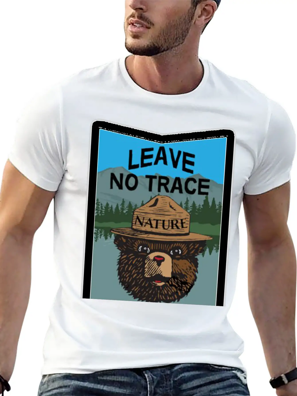 Algonquin Park In Ontario Leave No Trace Classic Crew Neck Graphic Tee – Everyday Minimal Look