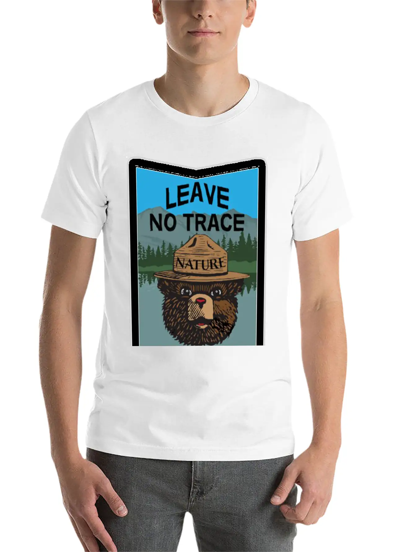 Algonquin Park In Ontario Leave No Trace Classic Crew Neck Graphic Tee – Everyday Minimal Look