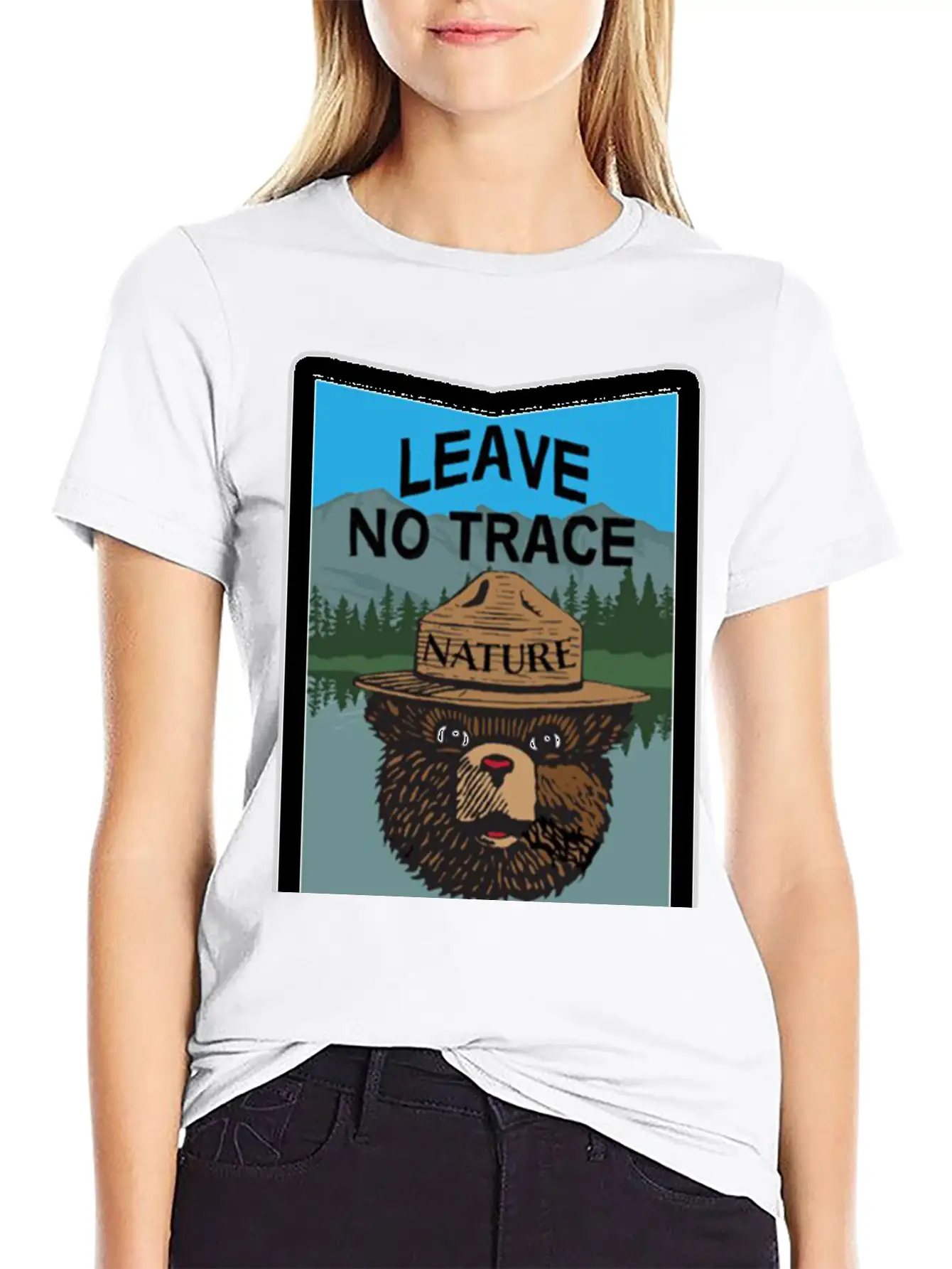 Algonquin Park In Ontario Leave No Trace Classic Crew Neck Graphic Tee – Everyday Minimal Look