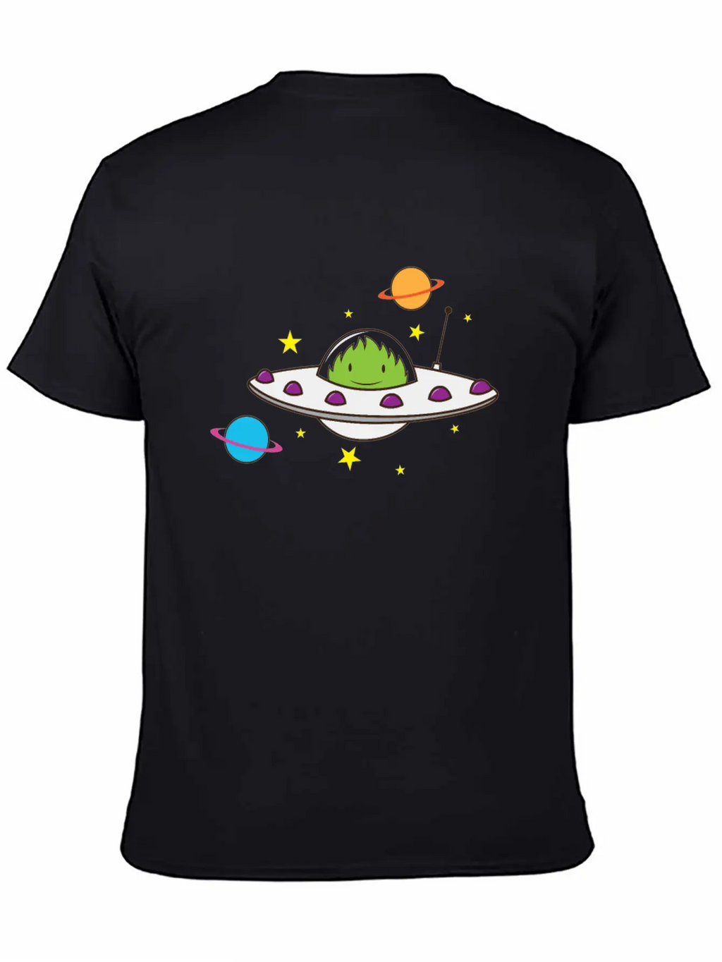Alien In A UFO Classic Crew Neck Graphic Tee – Everyday Minimal Look