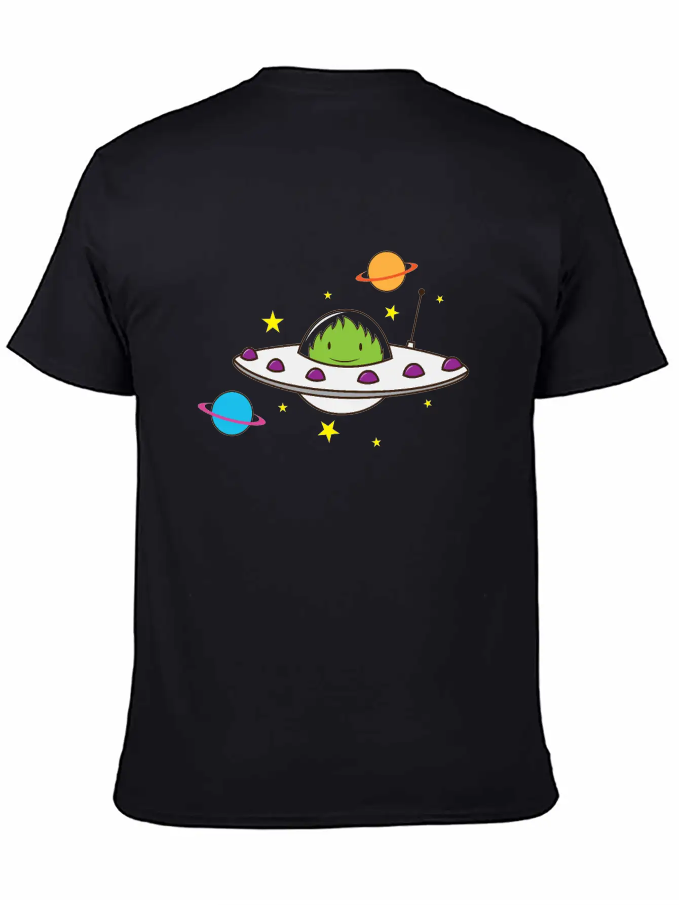 Alien In A UFO Classic Crew Neck Graphic Tee – Everyday Minimal Look