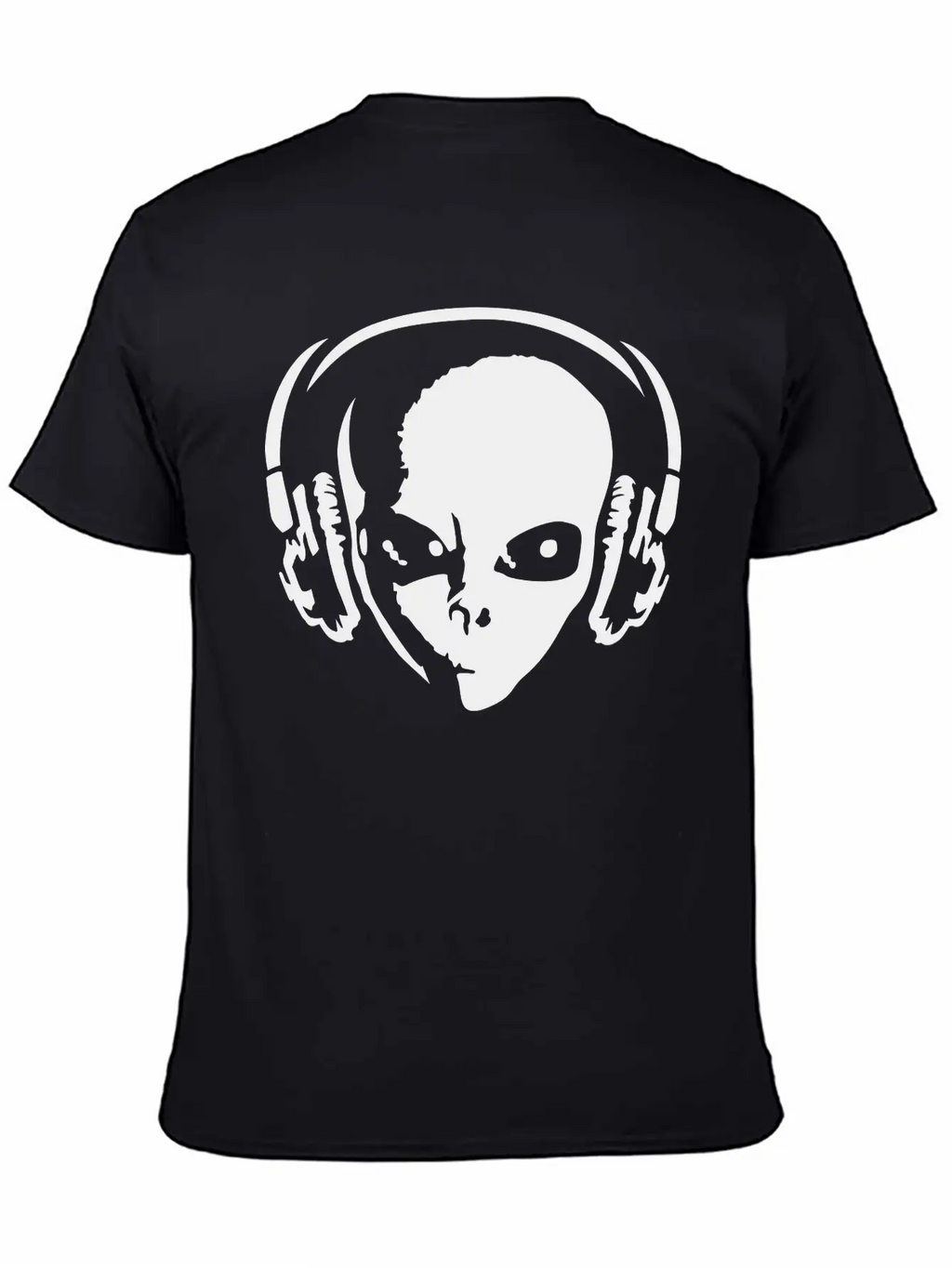 Alien With Headphones Comfortable Minimalist Graphic Tee – Summer Style Essential