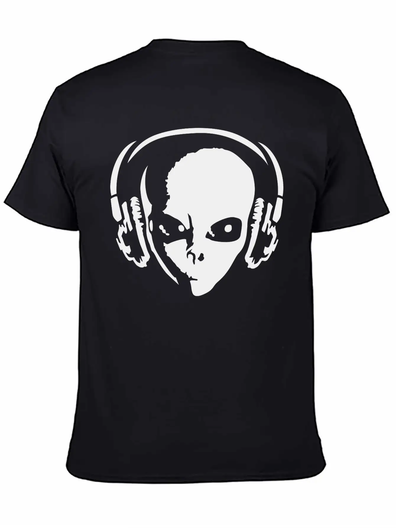 Alien With Headphones Comfortable Minimalist Graphic Tee – Summer Style Essential