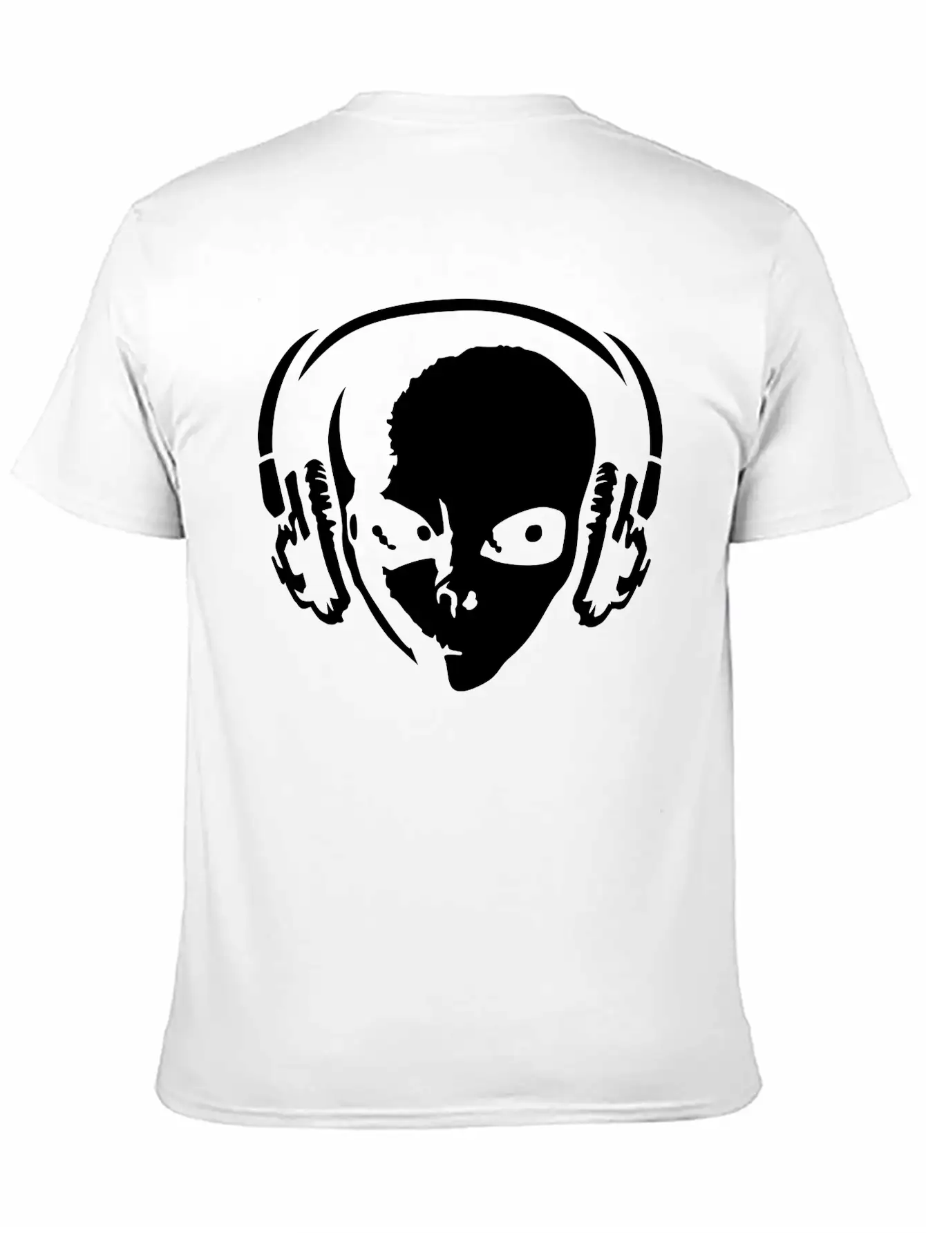 Alien With Headphones Comfortable Minimalist Graphic Tee – Summer Style Essential