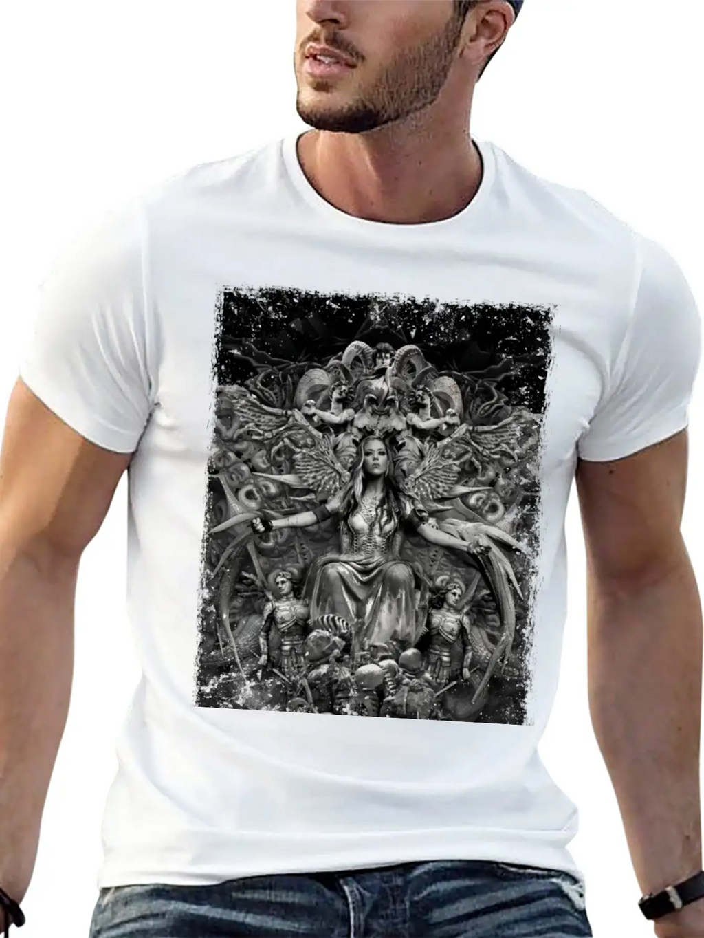 Alissa White Gluz - Fanart - Arch Enemy Classic Crew Neck Graphic Tee – Everyday Minimal Look