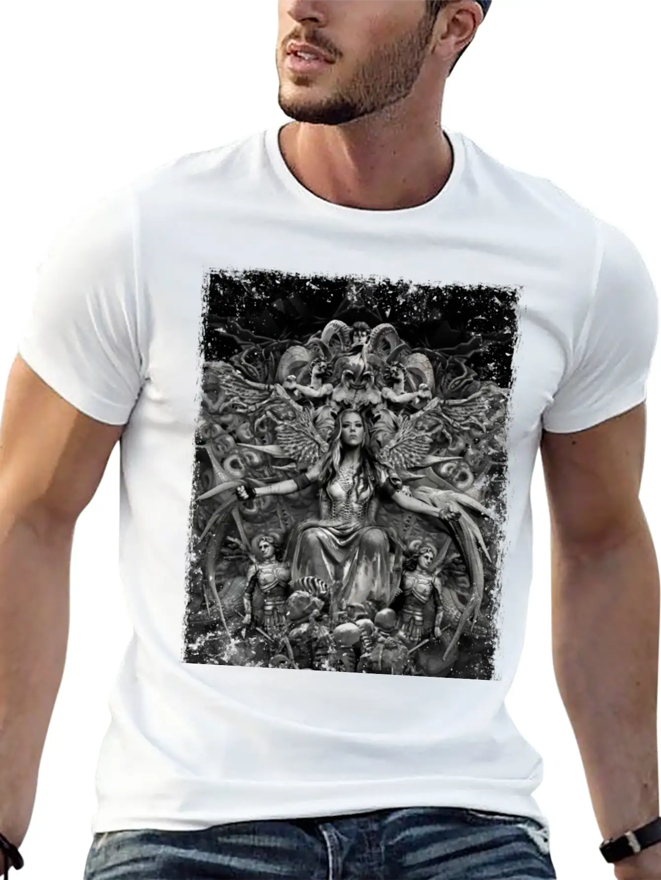 Alissa White Gluz - Fanart - Arch Enemy Classic Crew Neck Graphic Tee – Everyday Minimal Look