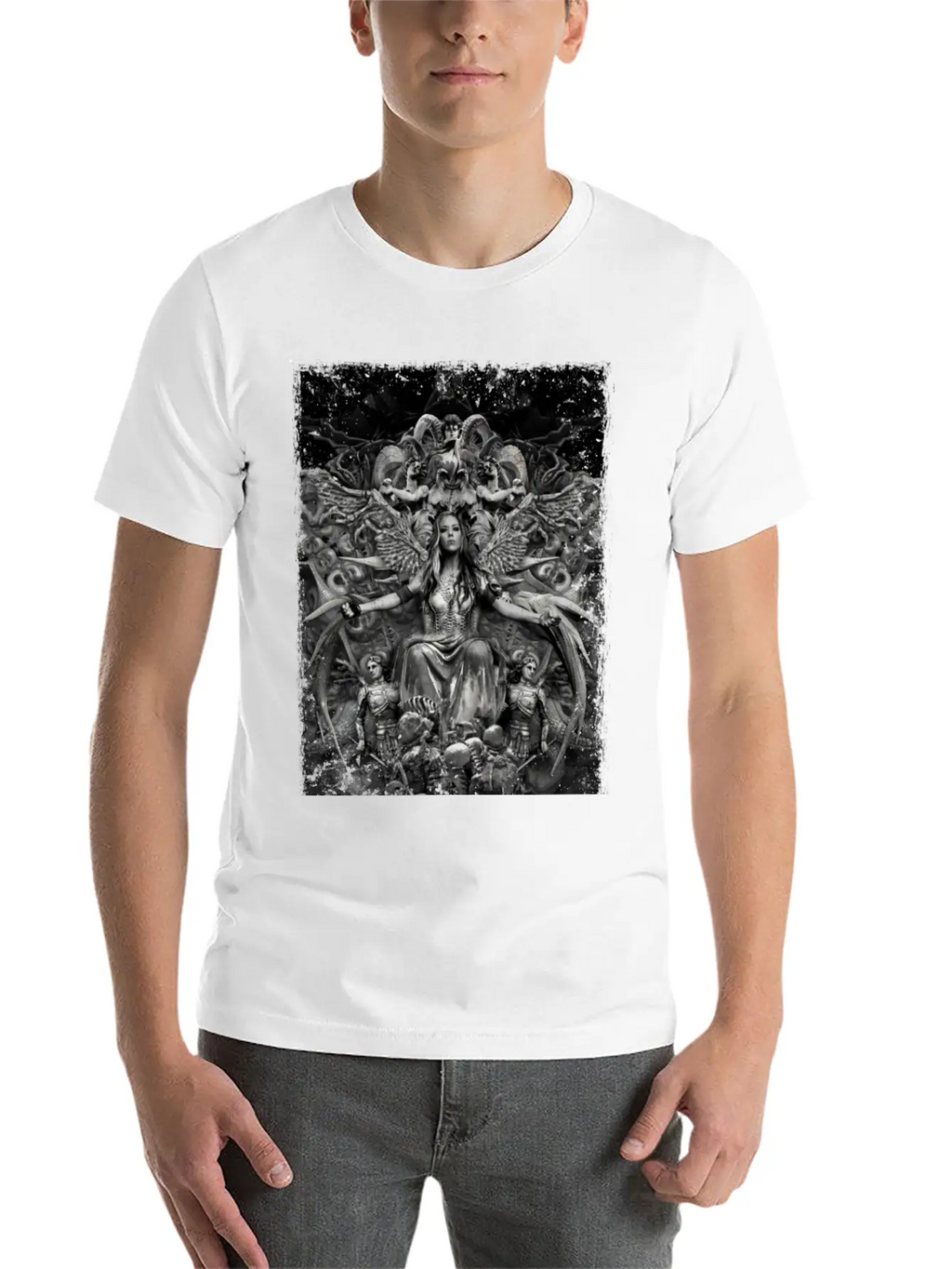 Alissa White Gluz - Fanart - Arch Enemy Classic Crew Neck Graphic Tee – Everyday Minimal Look