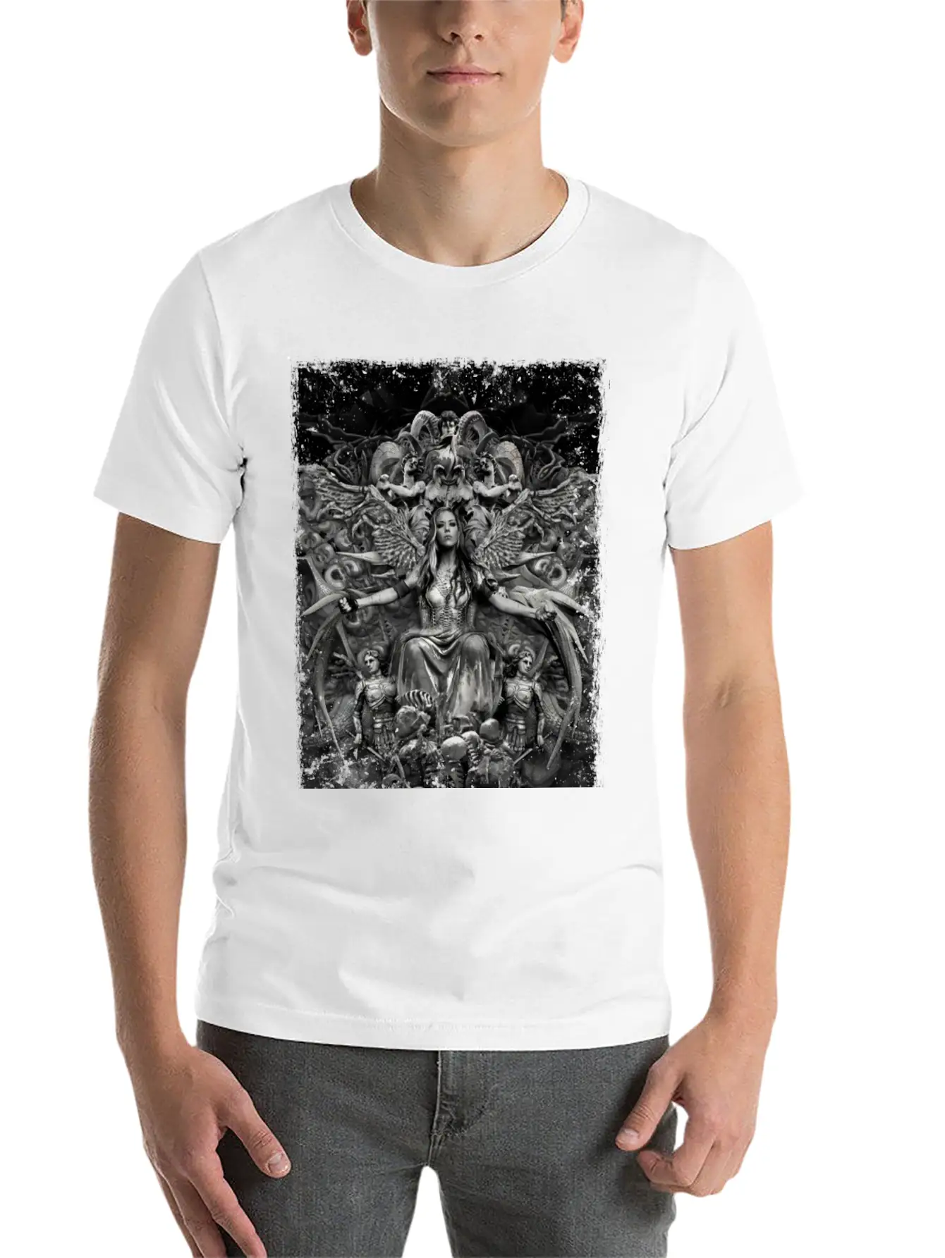 Alissa White Gluz - Fanart - Arch Enemy Classic Crew Neck Graphic Tee – Everyday Minimal Look