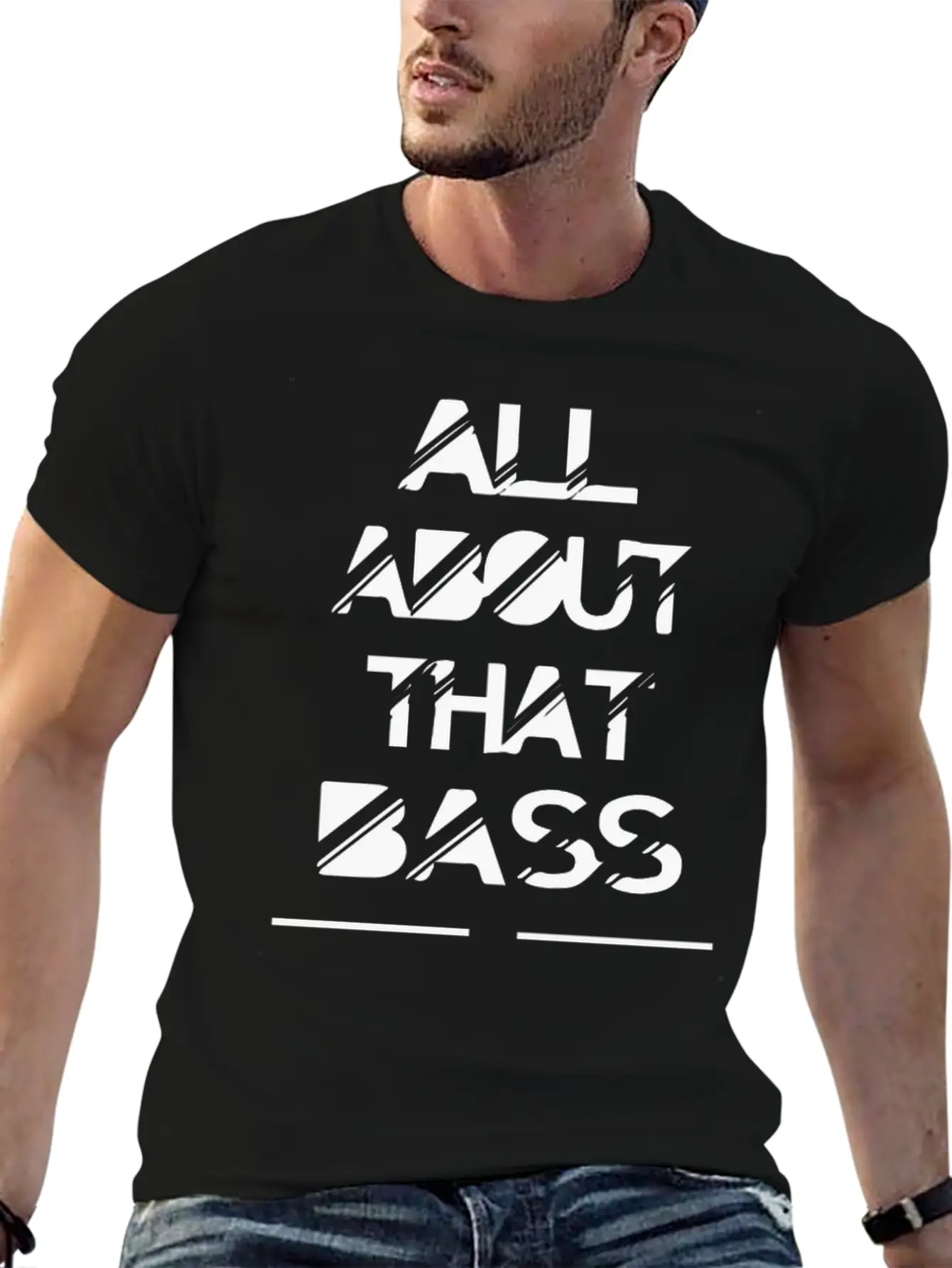 All About That Bass Breathable Soft Cotton T-Shirt – Timeless Casual Look