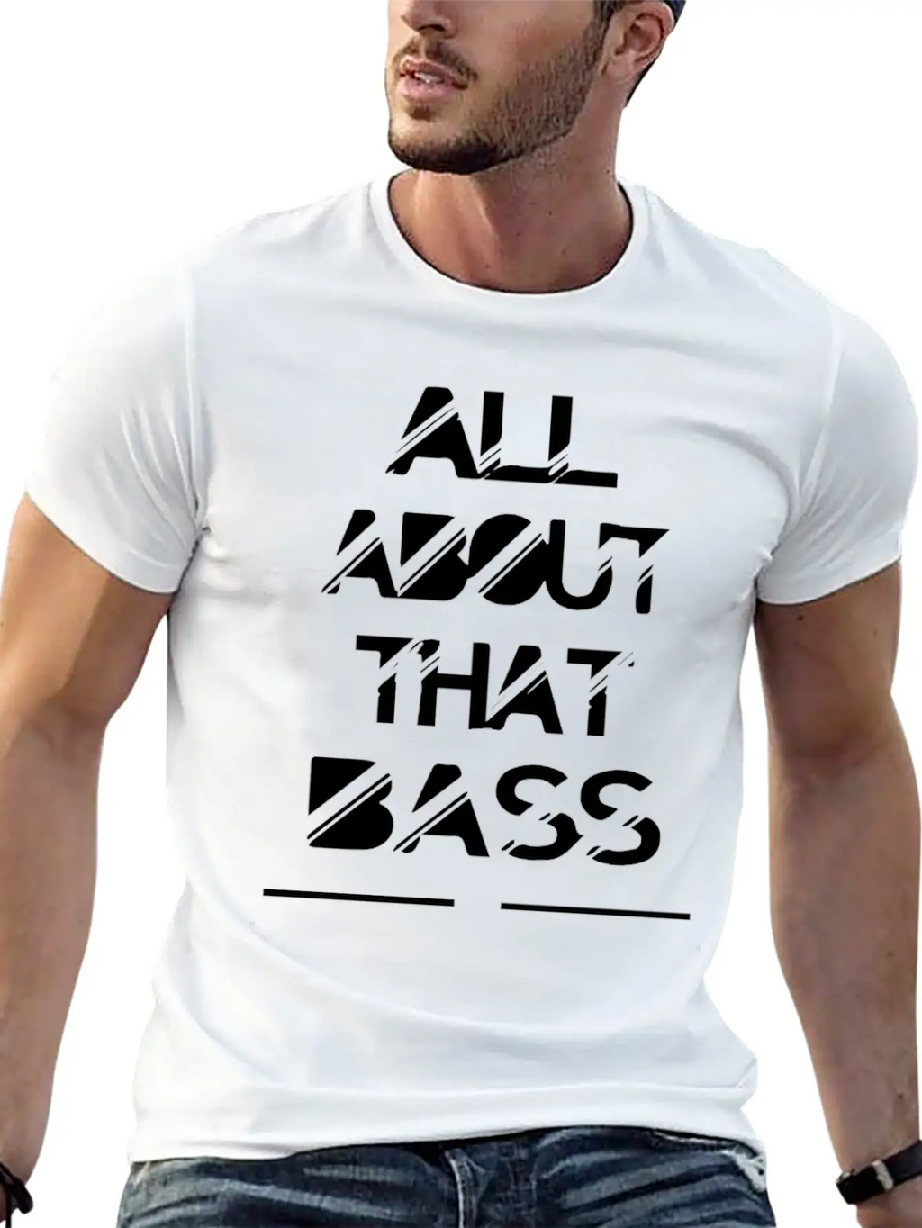 All About That Bass Breathable Soft Cotton T-Shirt – Timeless Casual Look