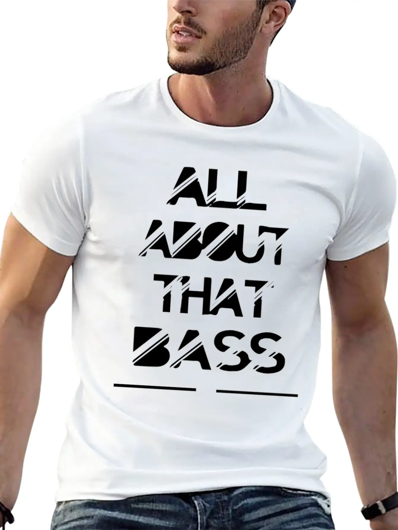 All About That Bass Breathable Soft Cotton T-Shirt – Timeless Casual Look