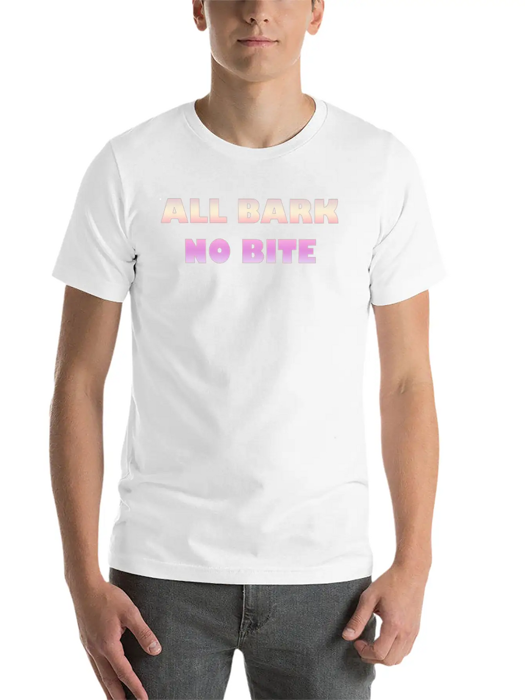 ALL BARK NO BITE Timeless Short Sleeve Tee – Comfy And Minimalist Design