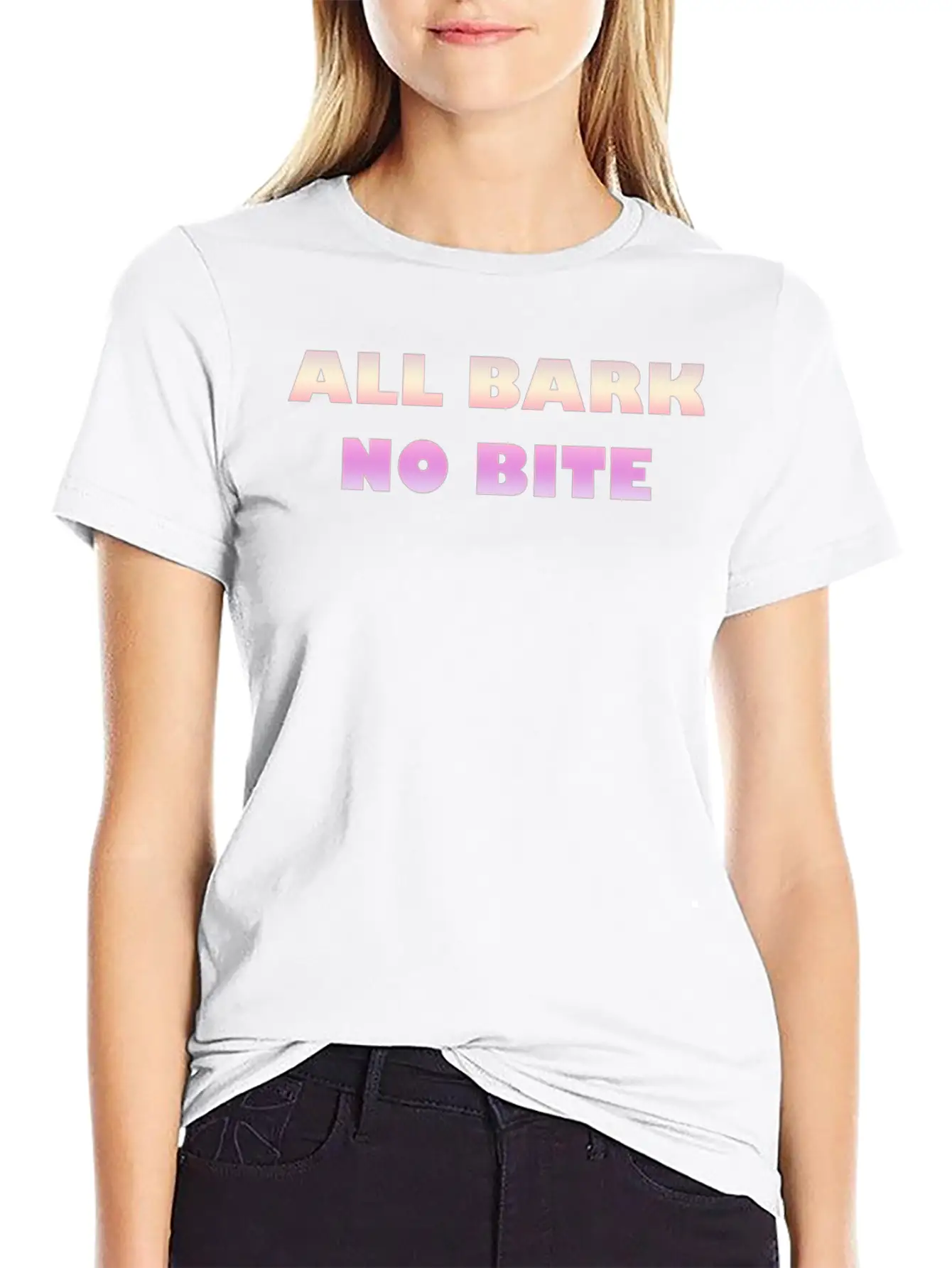 ALL BARK NO BITE Timeless Short Sleeve Tee – Comfy And Minimalist Design