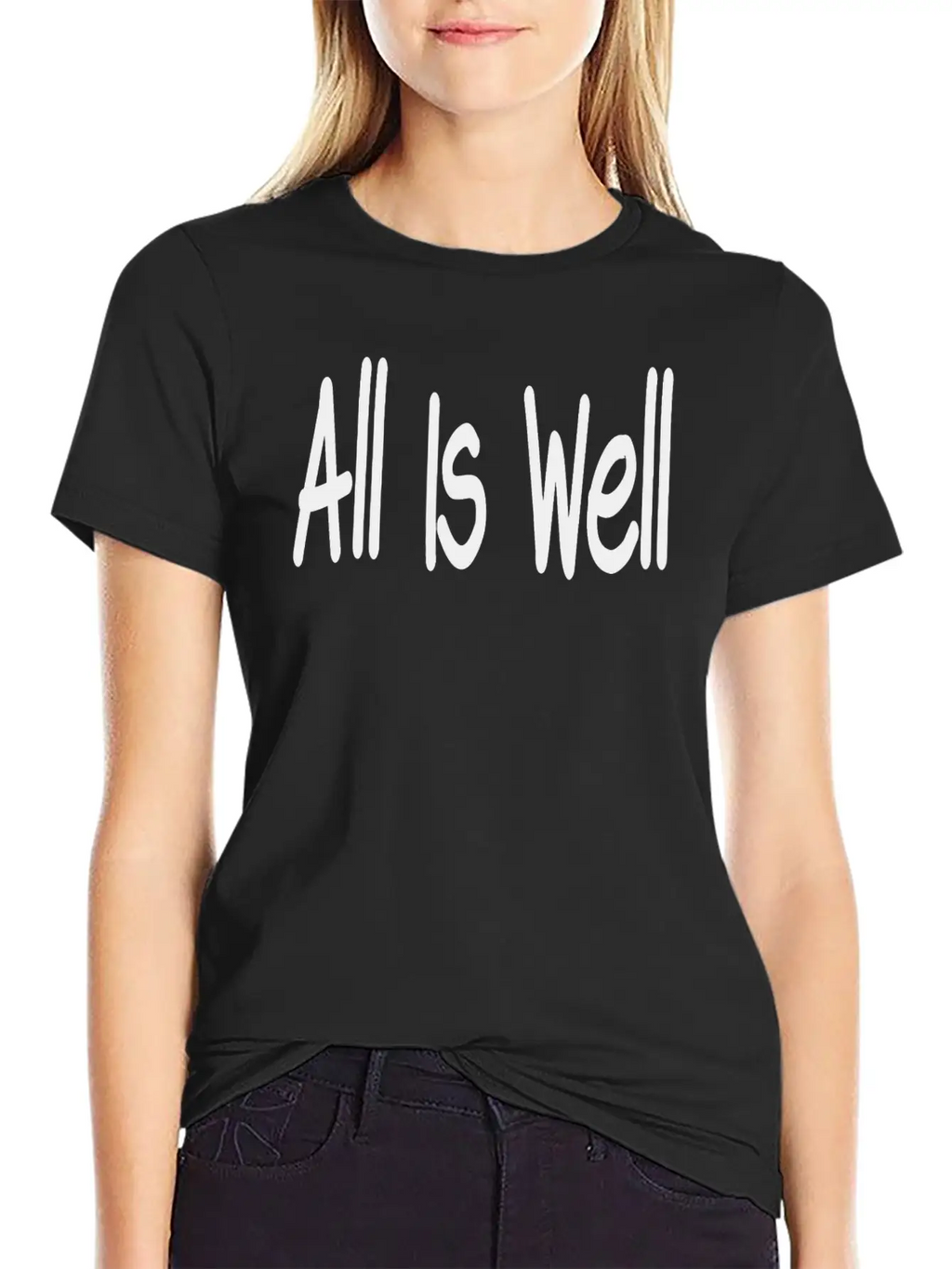All Is Well Classic Fit Graphic Tee For Daily Comfort – Unisex Cotton Shirt