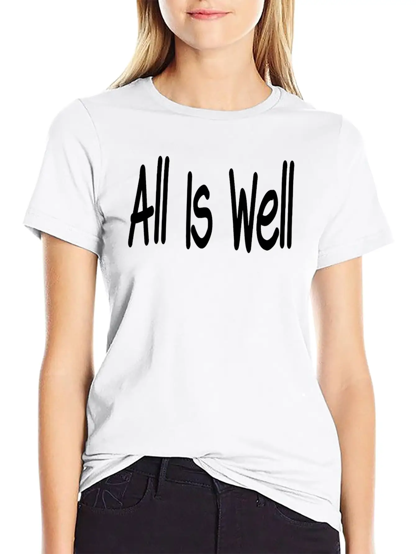 All Is Well Classic Fit Graphic Tee For Daily Comfort – Unisex Cotton Shirt