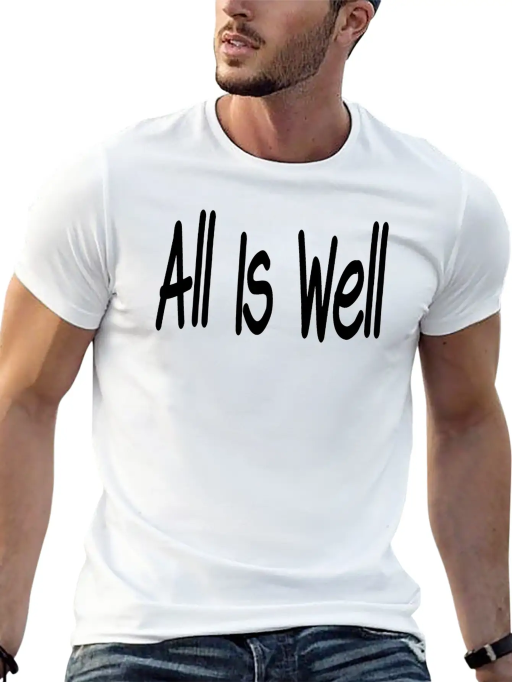 All Is Well Classic Fit Graphic Tee For Daily Comfort – Unisex Cotton Shirt