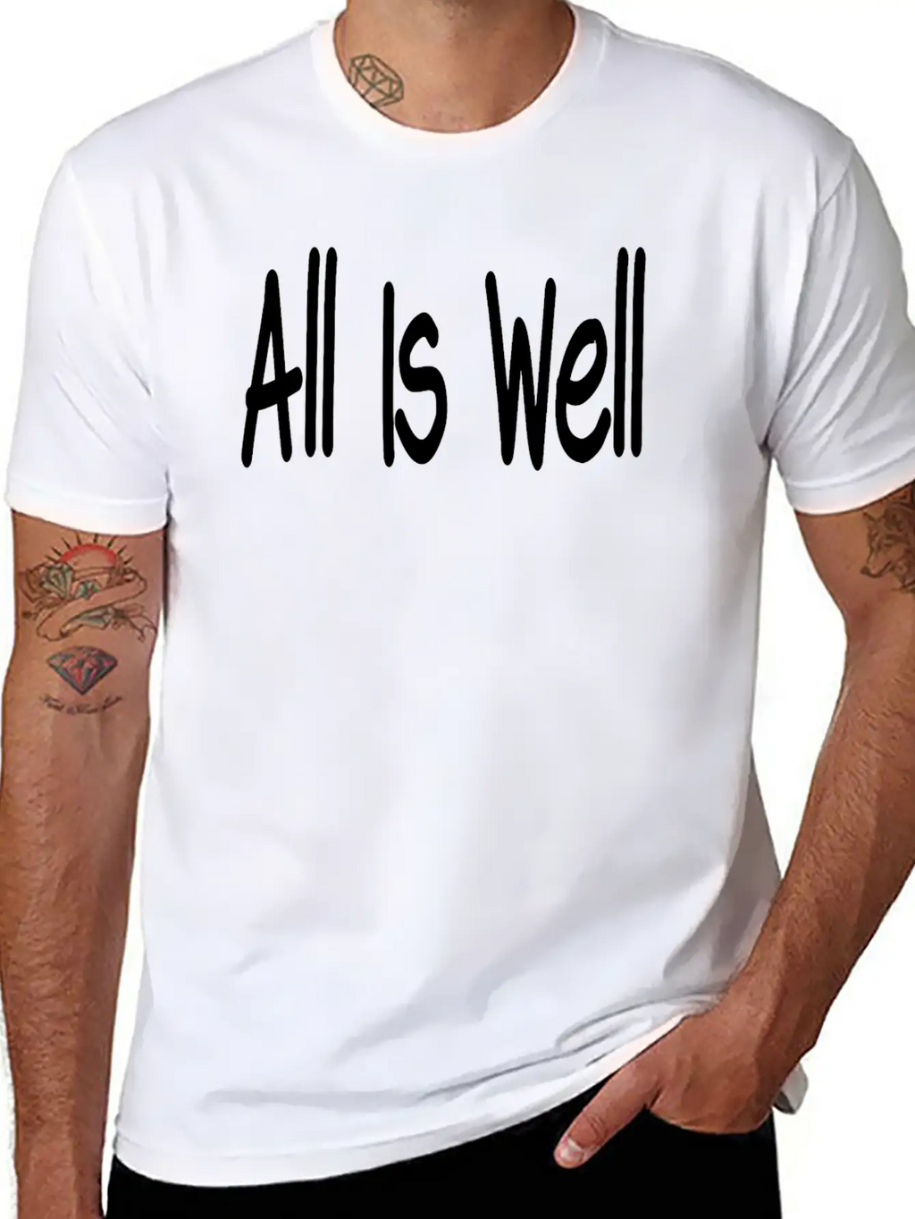 All Is Well Classic Fit Graphic Tee For Daily Comfort – Unisex Cotton Shirt