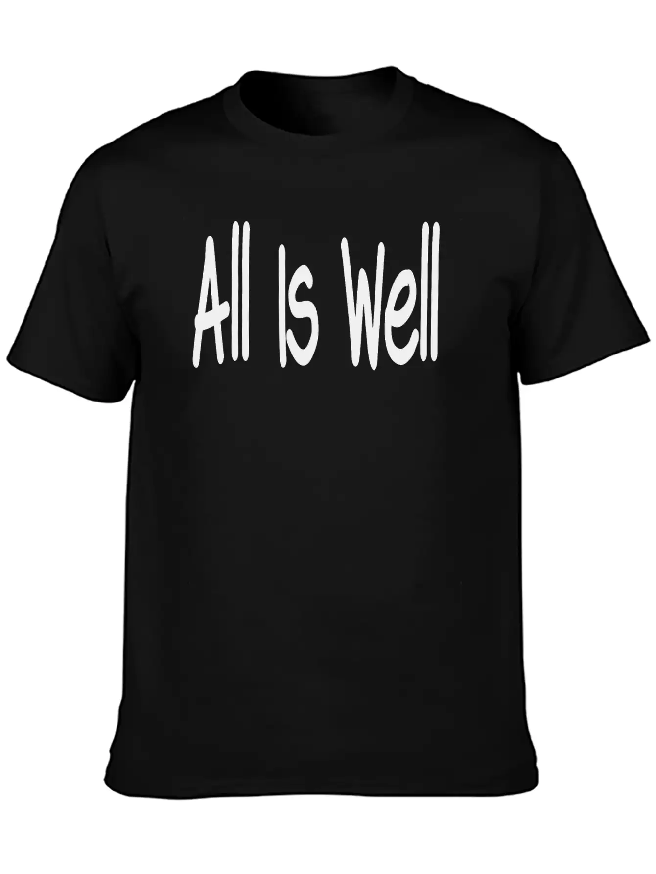 All Is Well Classic Fit Graphic Tee For Daily Comfort – Unisex Cotton Shirt