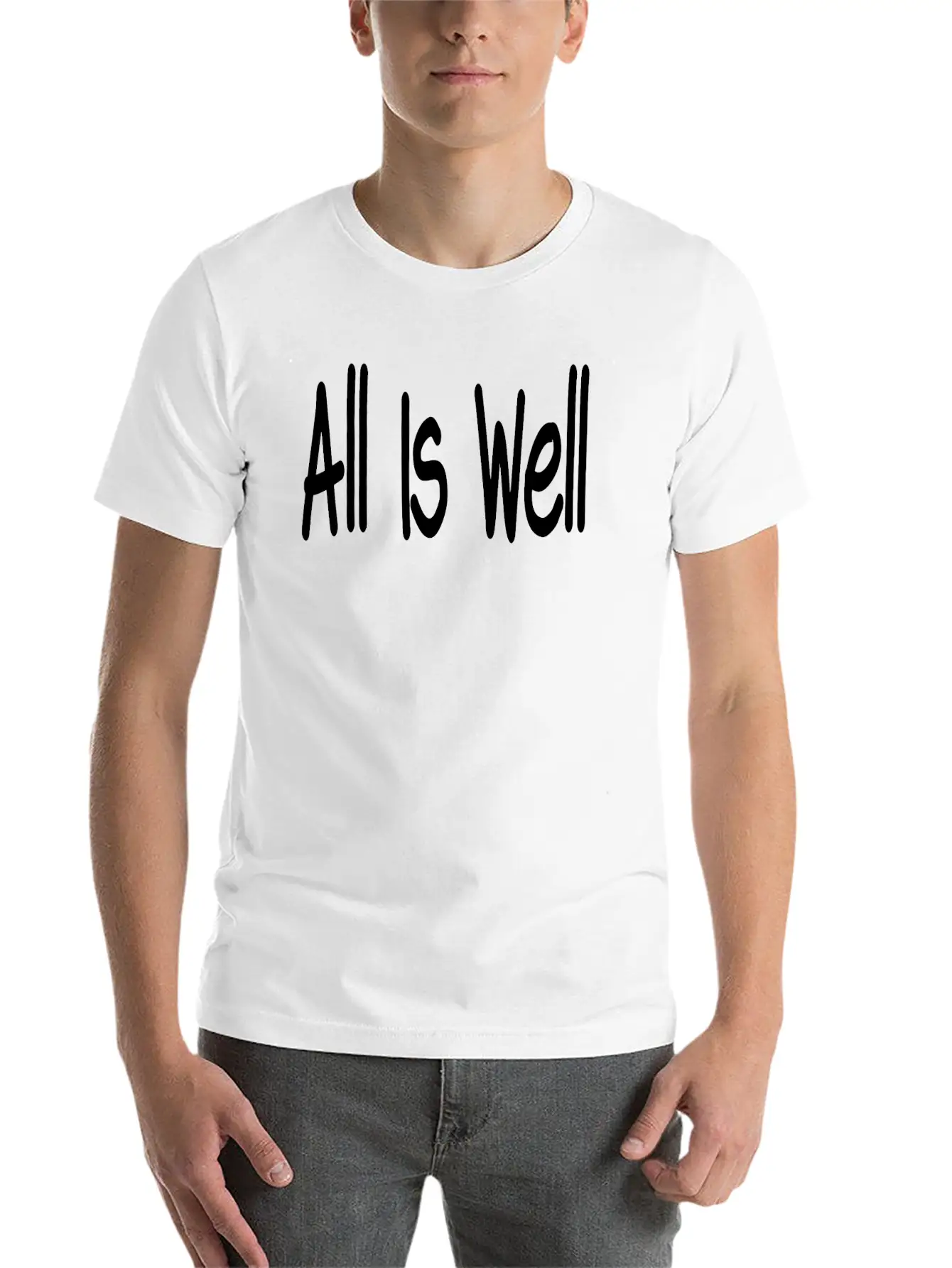 All Is Well Classic Fit Graphic Tee For Daily Comfort – Unisex Cotton Shirt