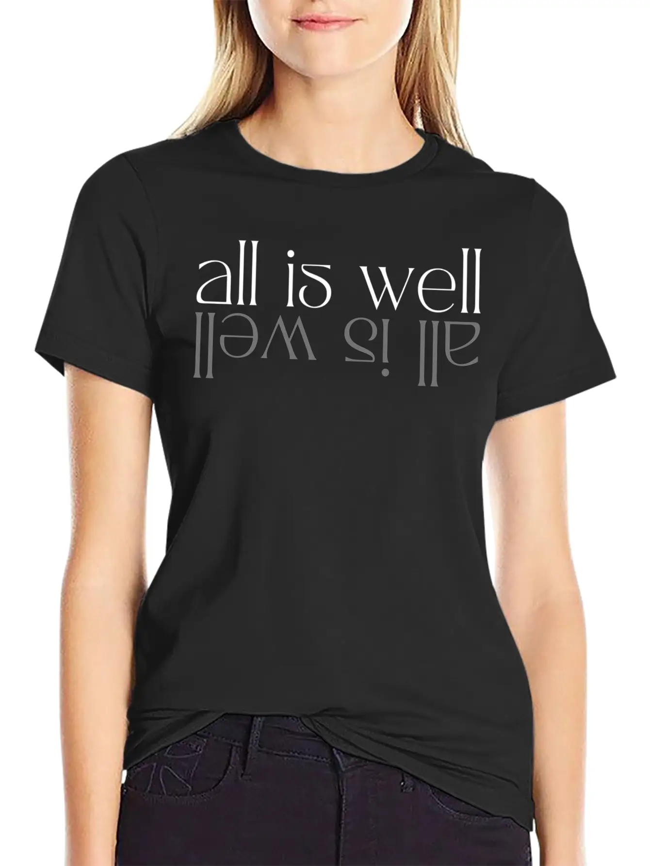 All Is Well Simple Everyday Graphic Tee – Lightweight Summer Wear