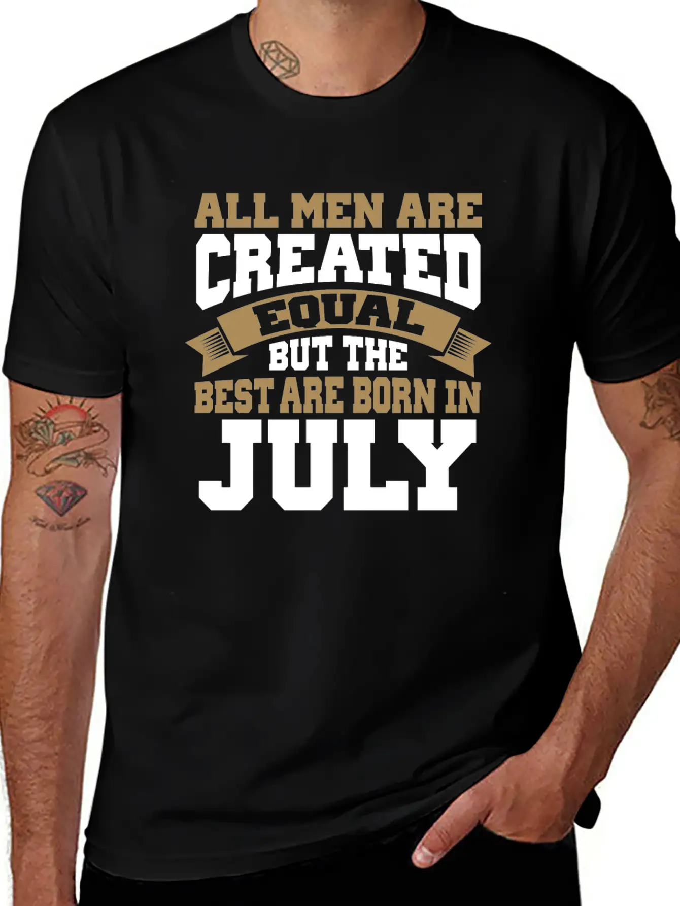 All Men Are Created Equal The Best Are Born July Classic Cotton Tee – Unisex Comfort For Any Season