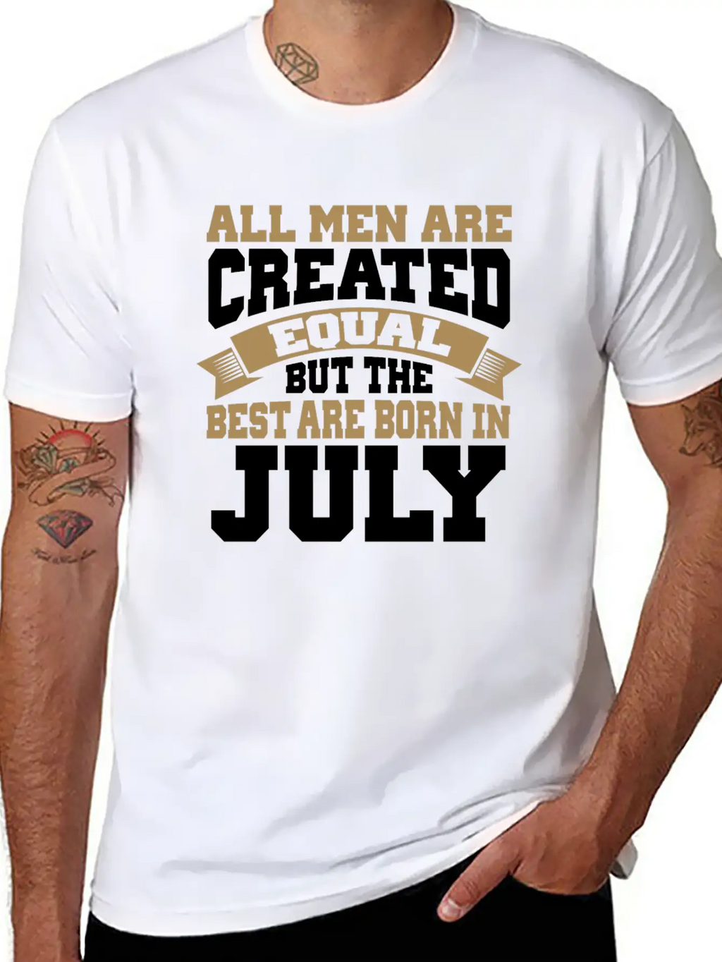 All Men Are Created Equal The Best Are Born July Classic Cotton Tee – Unisex Comfort For Any Season