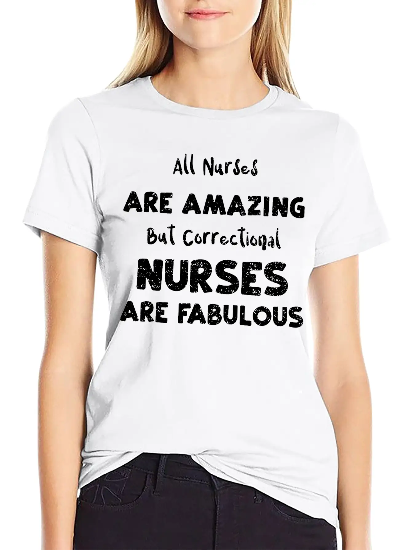 All Nurses Are Amazing But Corre... Breathable Soft Cotton T-Shirt – Timeless Casual Look
