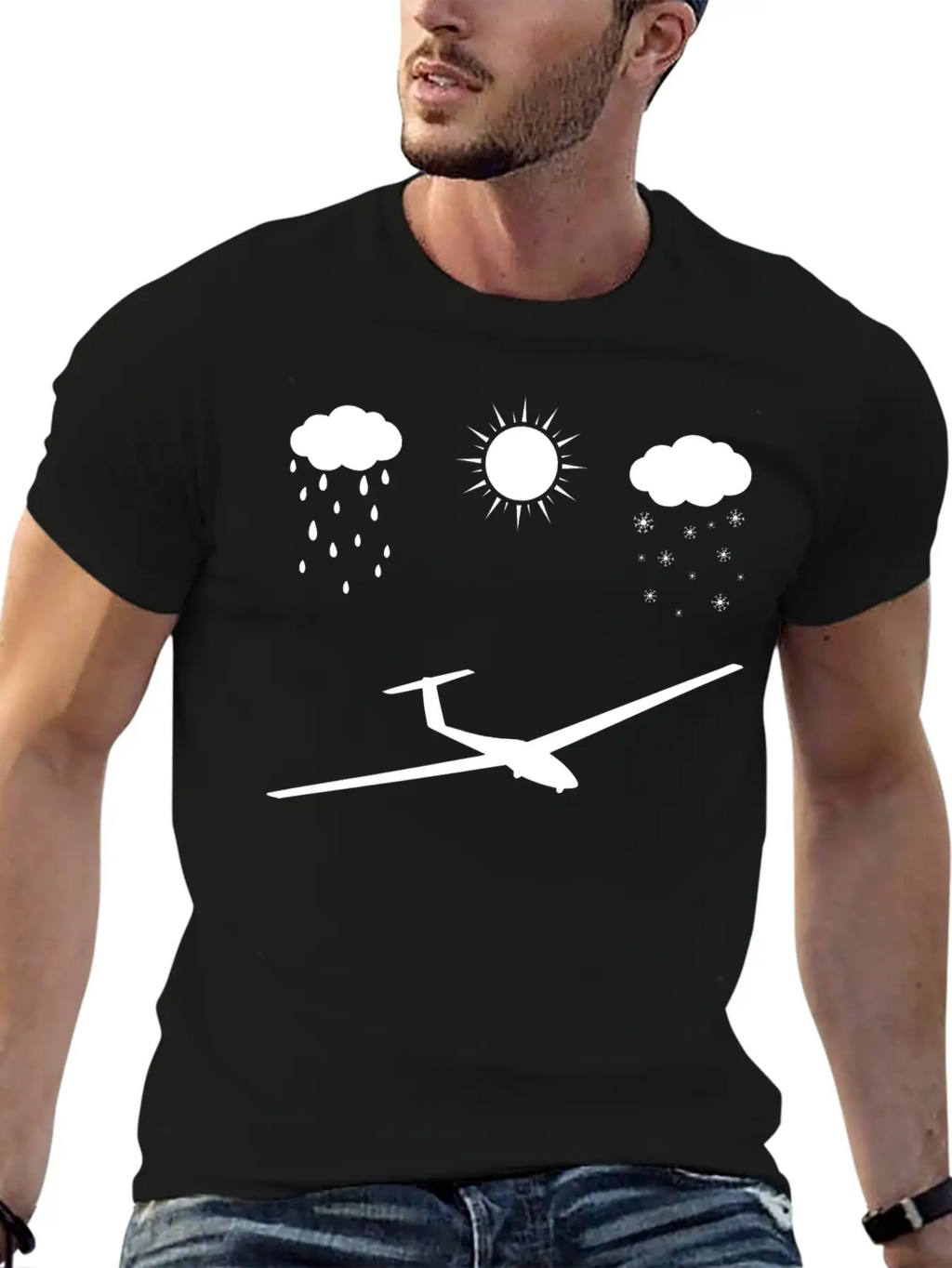 All Seasons And Sailplane - (B) Basic Graphic T-Shirt – Daily Comfort In Soft Cotton