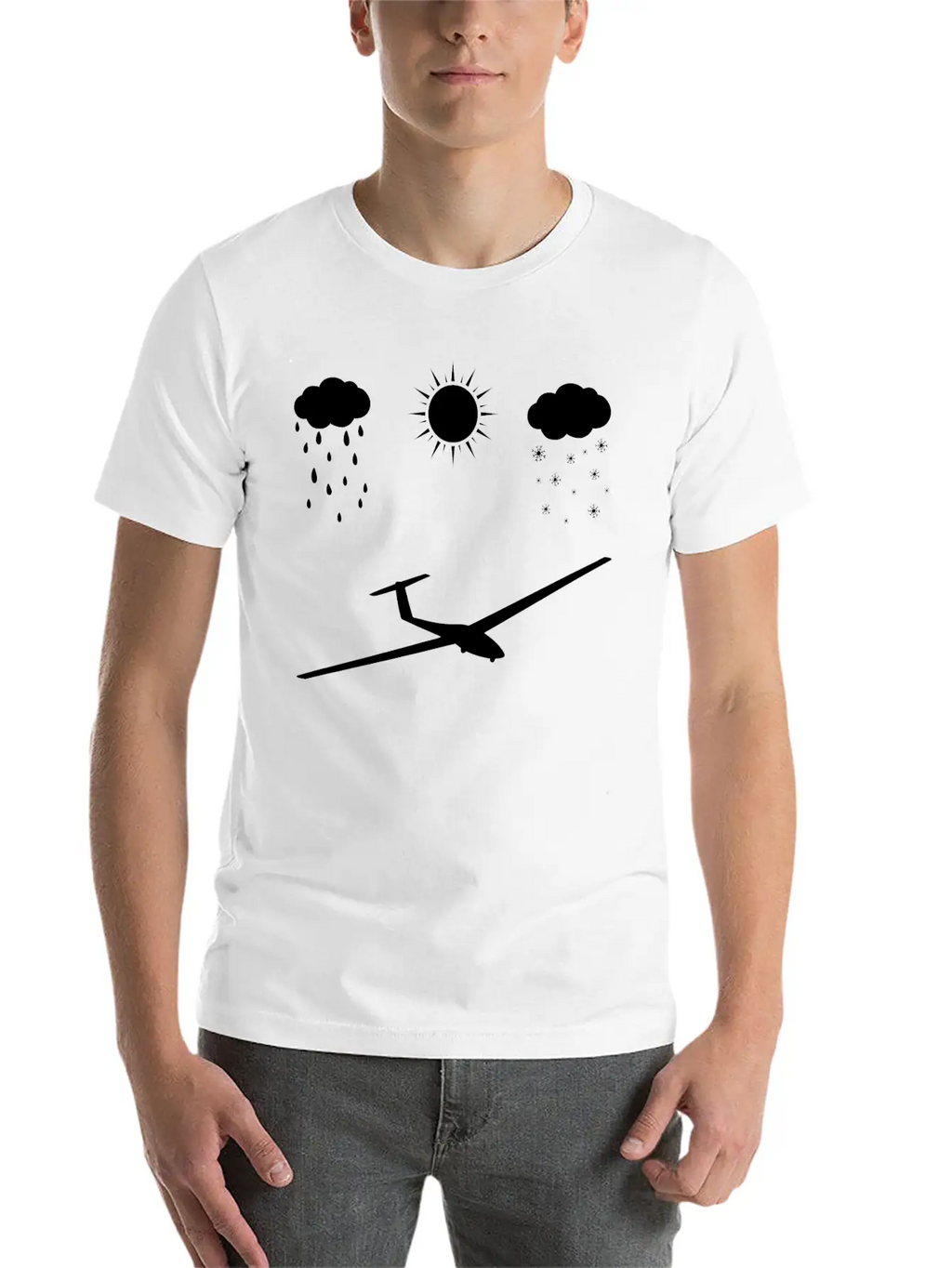 All Seasons And Sailplane - (B) Basic Graphic T-Shirt – Daily Comfort In Soft Cotton