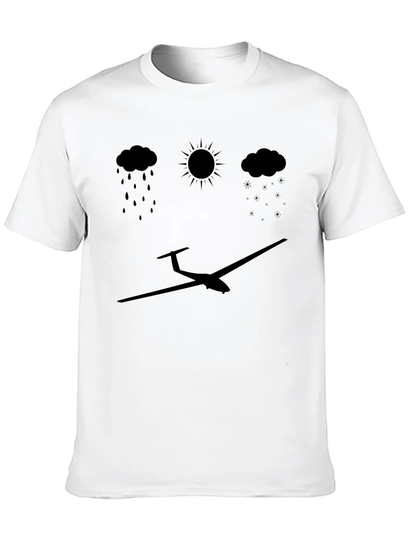 All Seasons And Sailplane - (B) Basic Graphic T-Shirt – Daily Comfort In Soft Cotton
