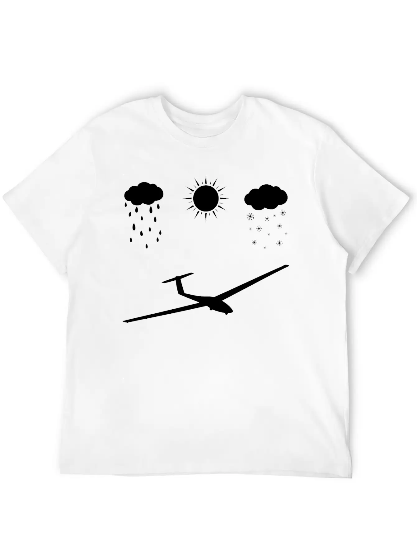 All Seasons And Sailplane - (B) Basic Graphic T-Shirt – Daily Comfort In Soft Cotton