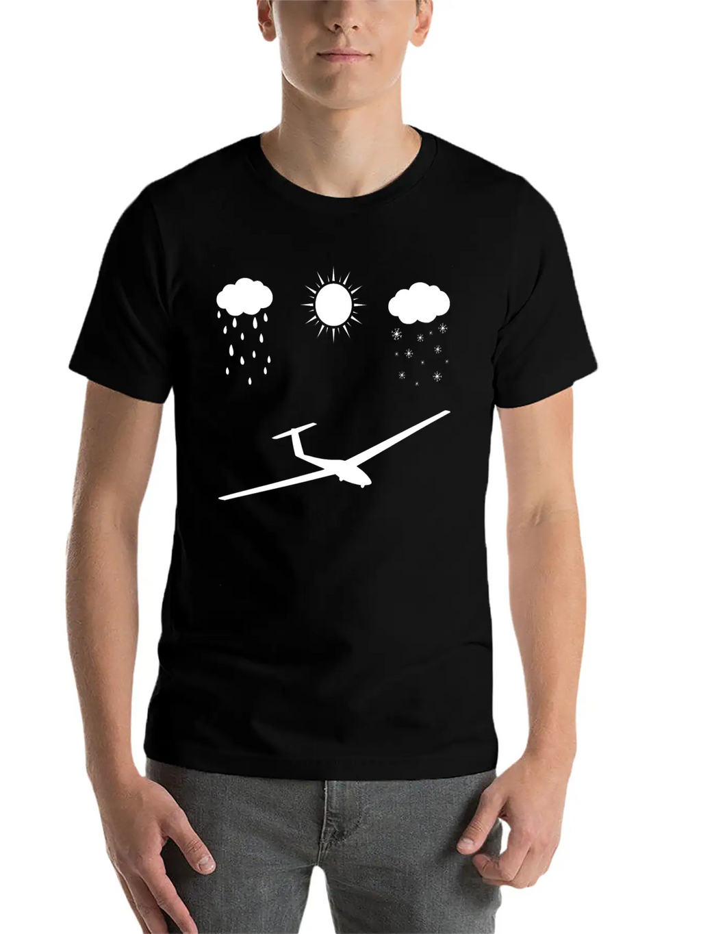 All Seasons And Sailplane - (B) Basic Graphic T-Shirt – Daily Comfort In Soft Cotton