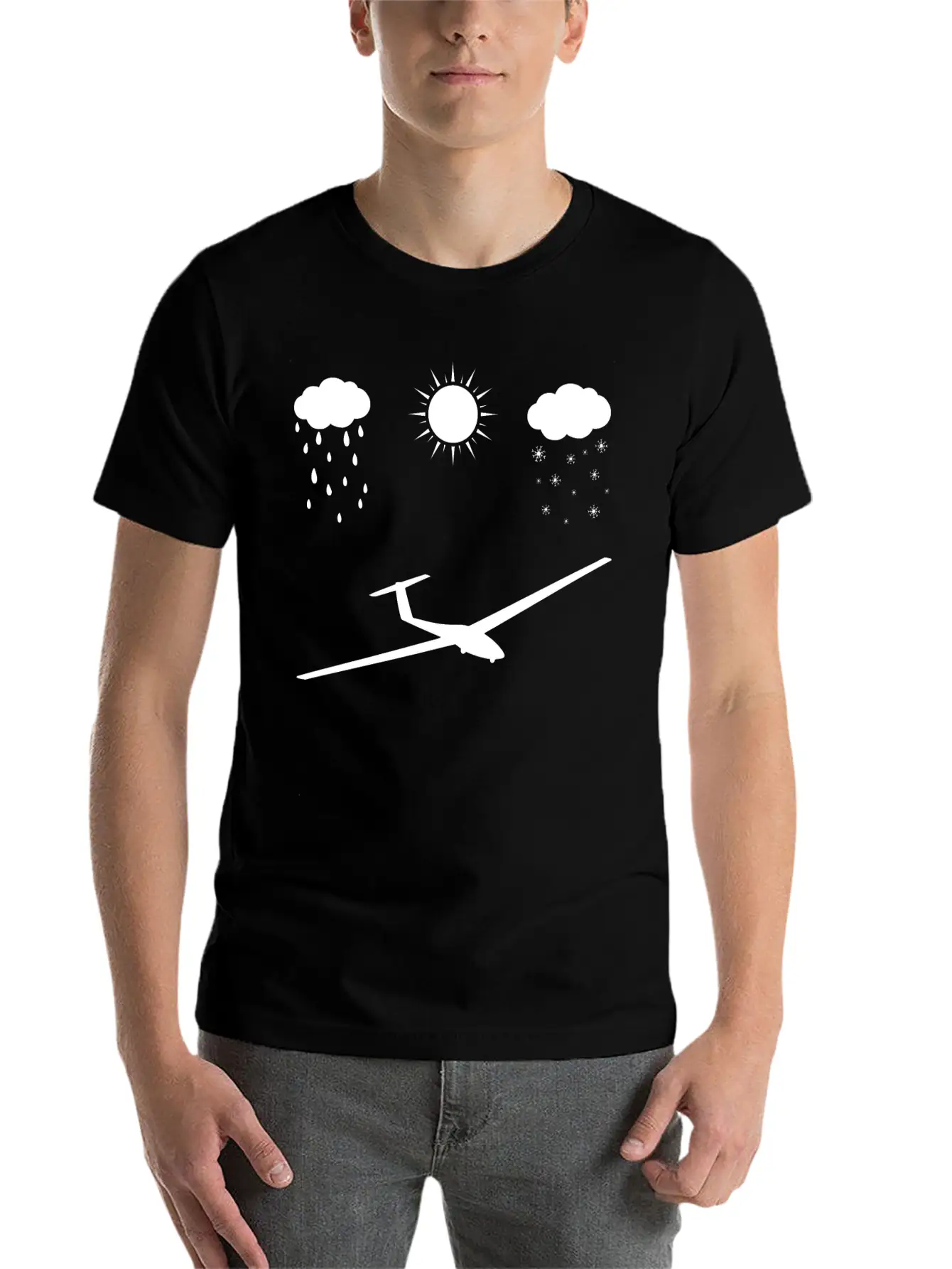 All Seasons And Sailplane - (B) Basic Graphic T-Shirt – Daily Comfort In Soft Cotton