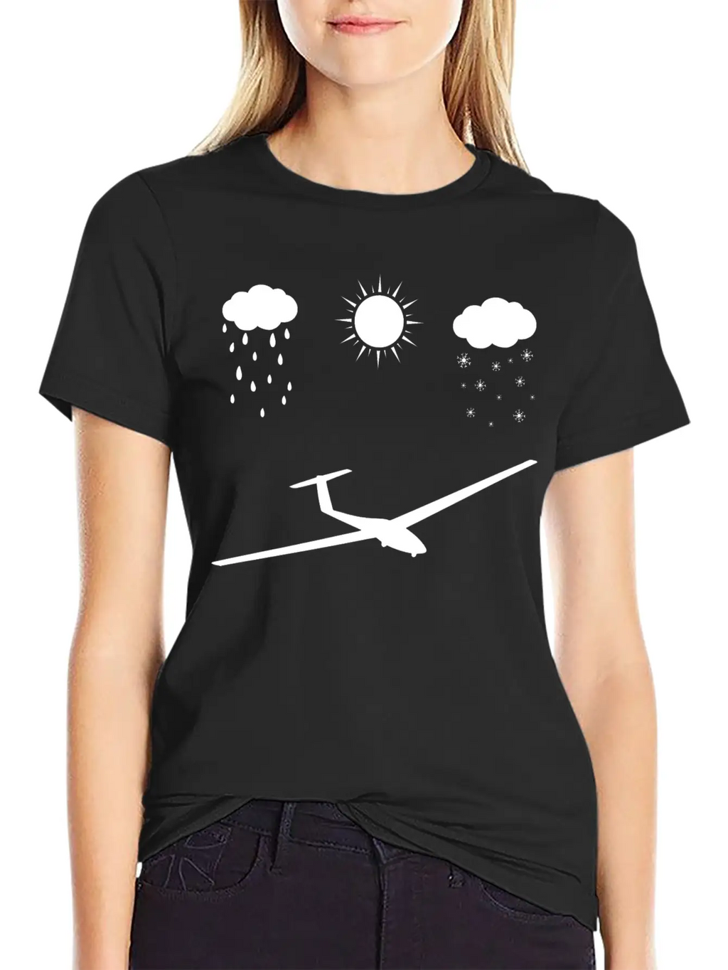 All Seasons And Sailplane - (B) Basic Graphic T-Shirt – Daily Comfort In Soft Cotton