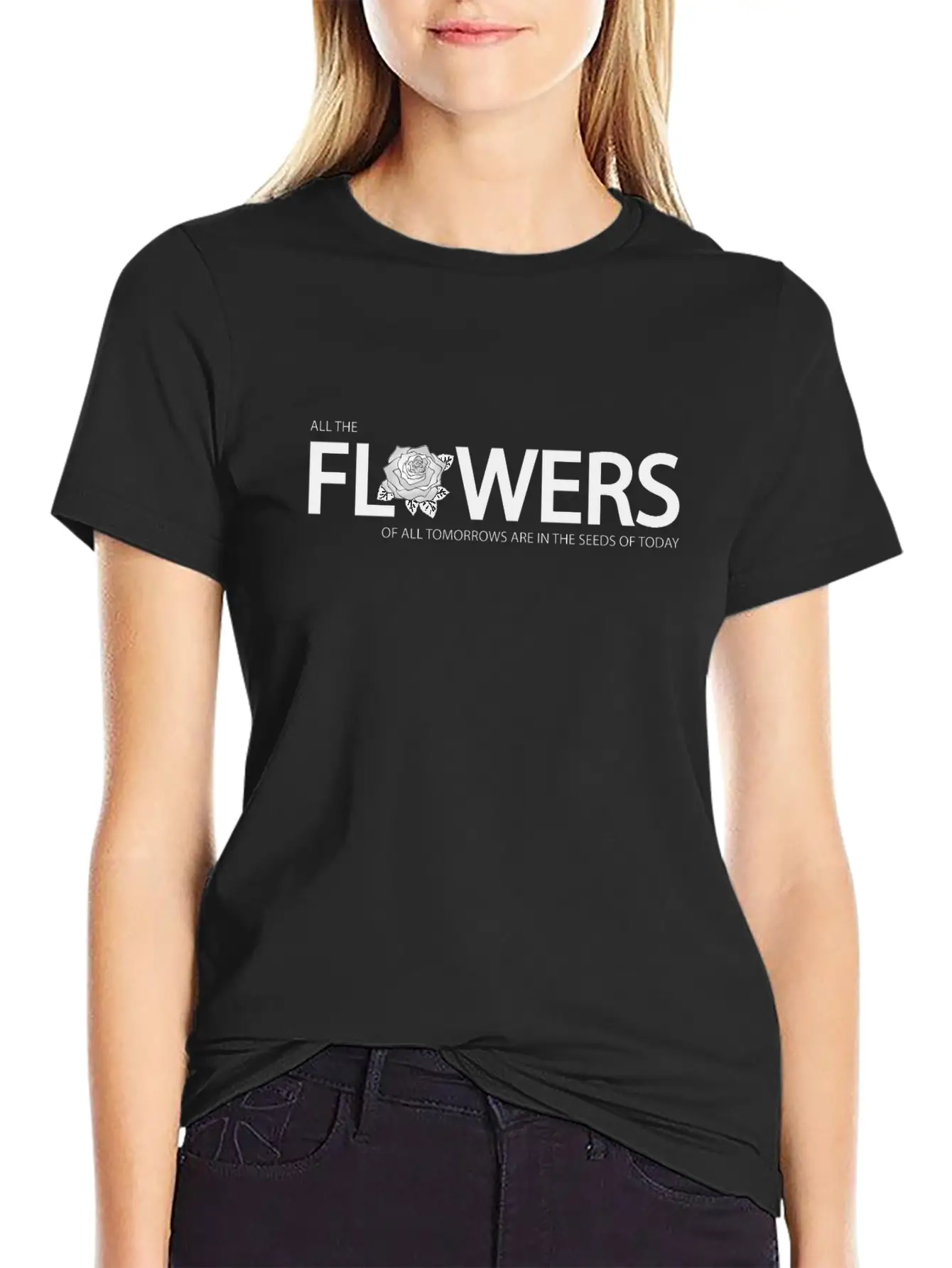 All The Flowers Breathable Soft Cotton T-Shirt – Timeless Casual Look