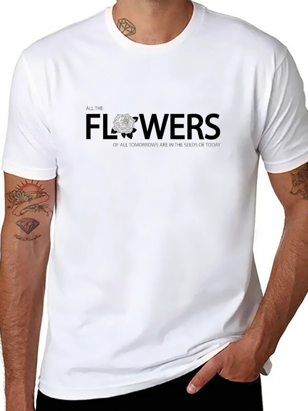 All The Flowers Breathable Soft Cotton T-Shirt – Timeless Casual Look