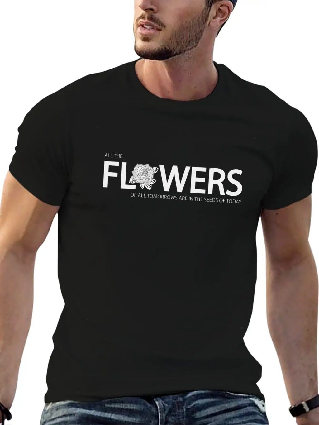 All The Flowers Breathable Soft Cotton T-Shirt – Timeless Casual Look
