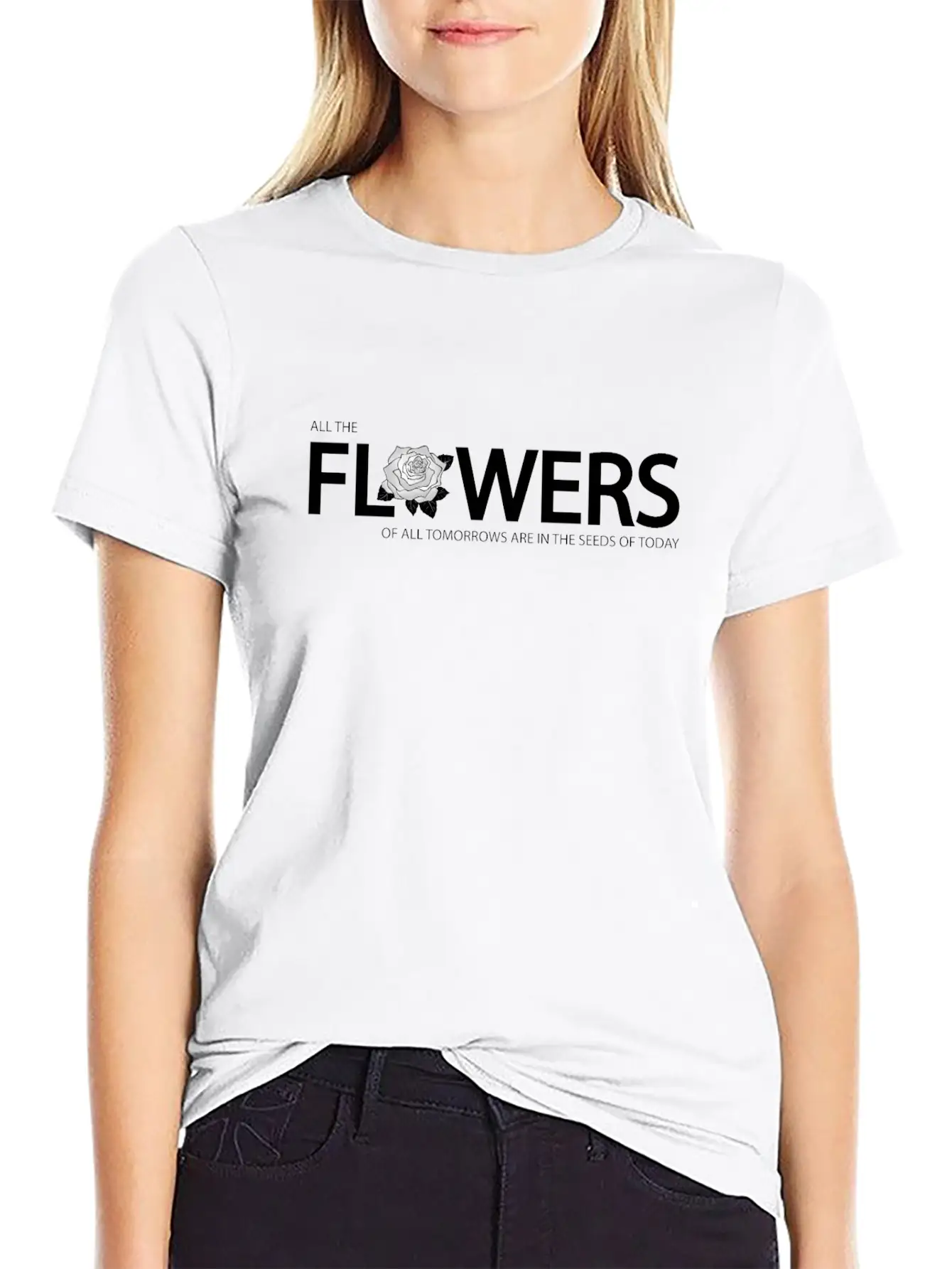 All The Flowers Breathable Soft Cotton T-Shirt – Timeless Casual Look